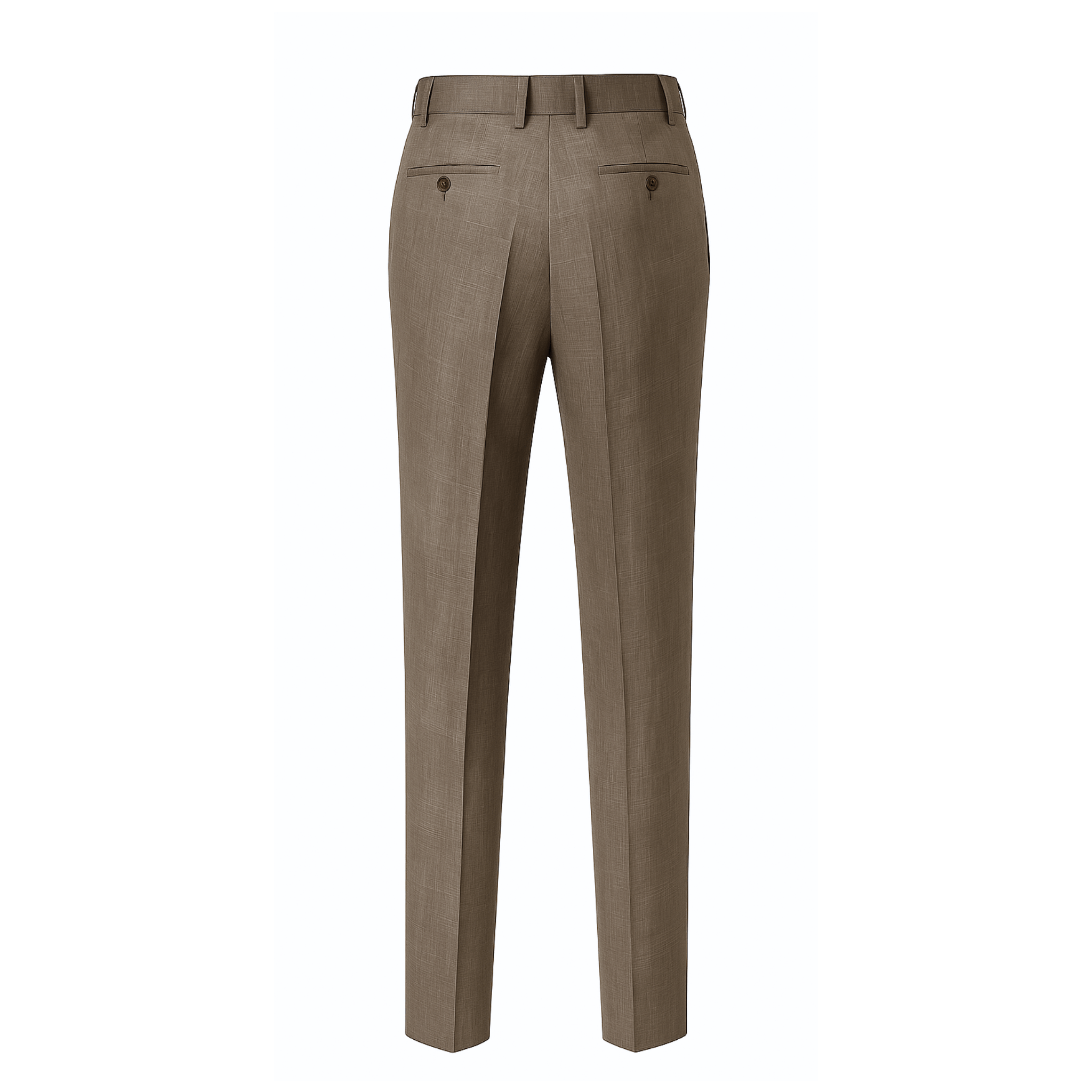 Tailory brown Loro Piana cropped trousers back view