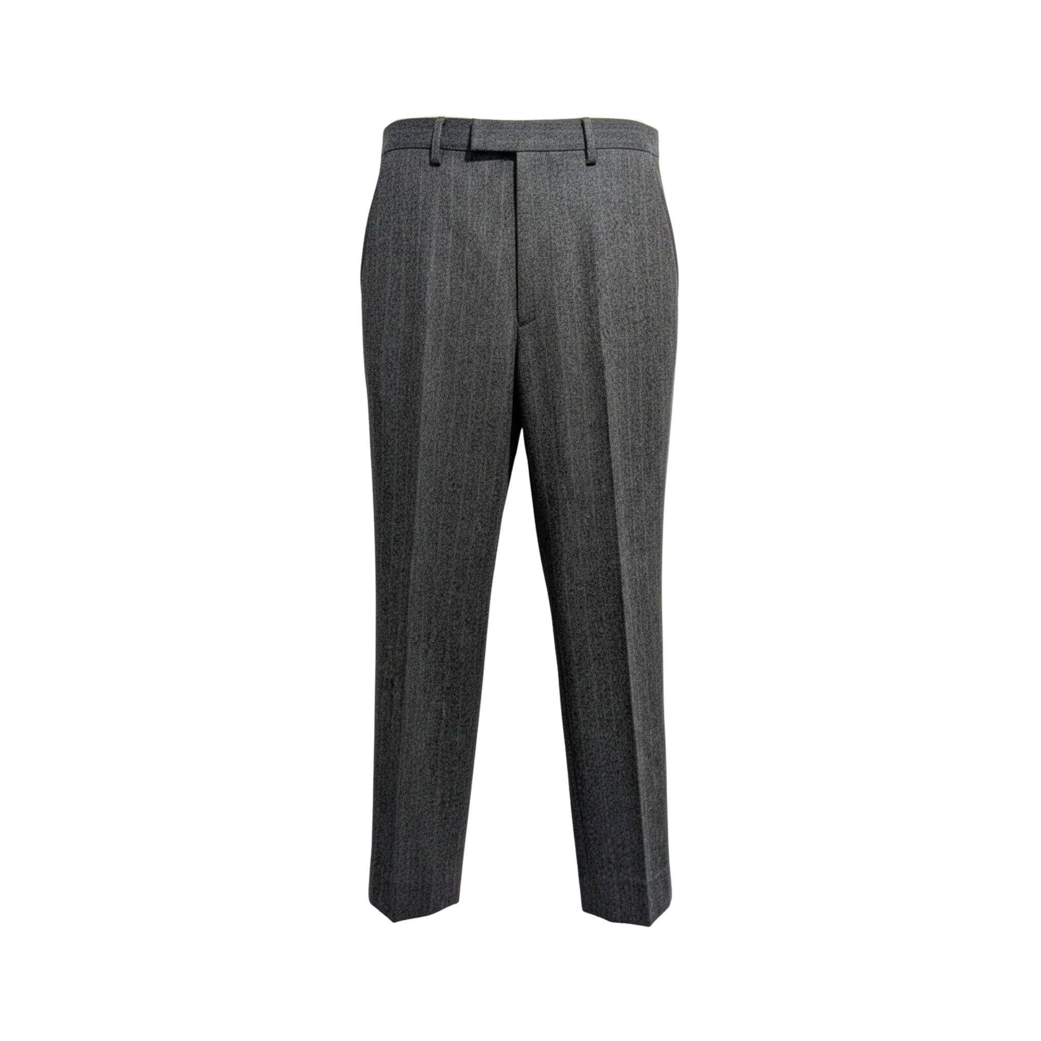 Tailory charcoal pinstripe embroidered tailored trousers front view