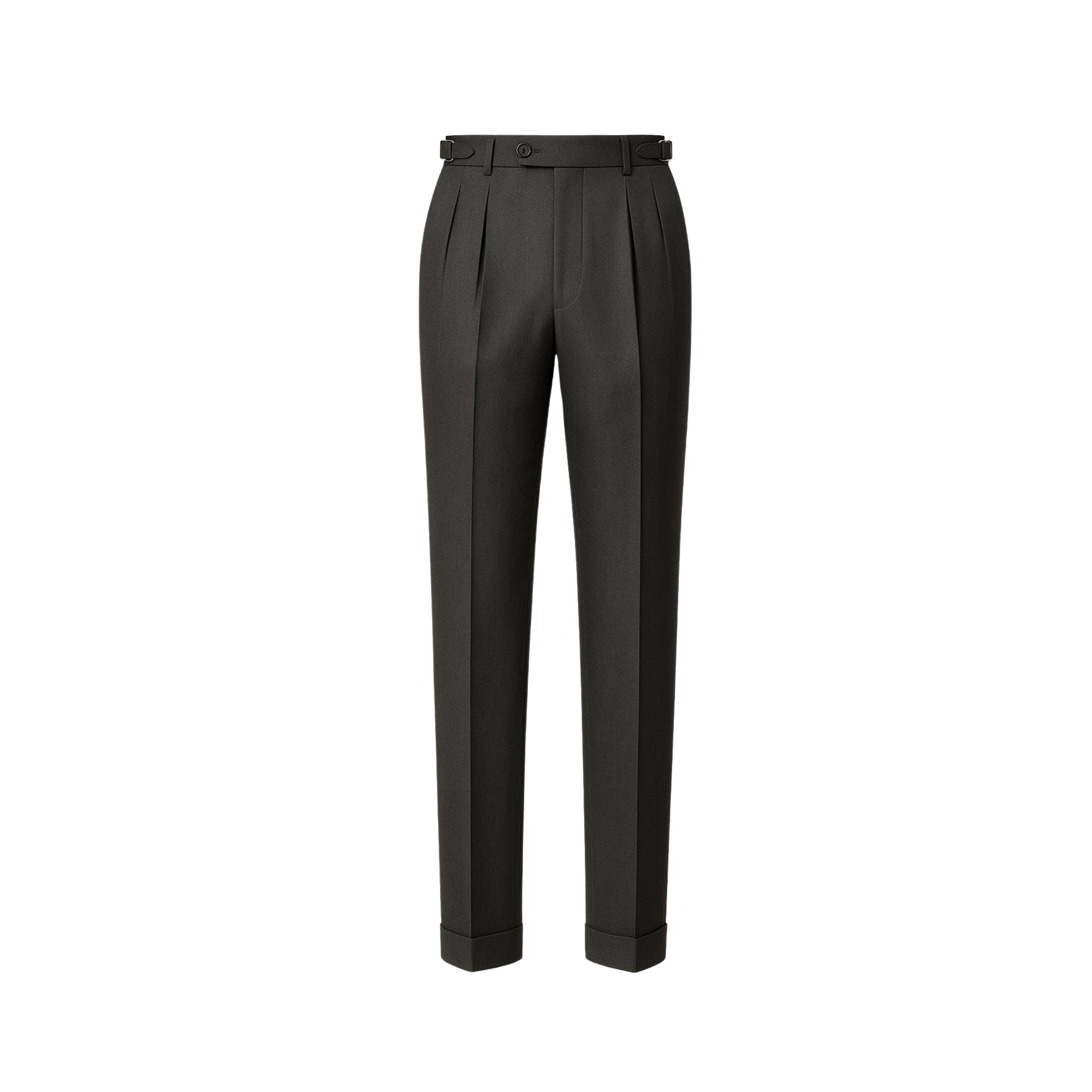 Tailory charcoal wool dress trousers straight leg front view