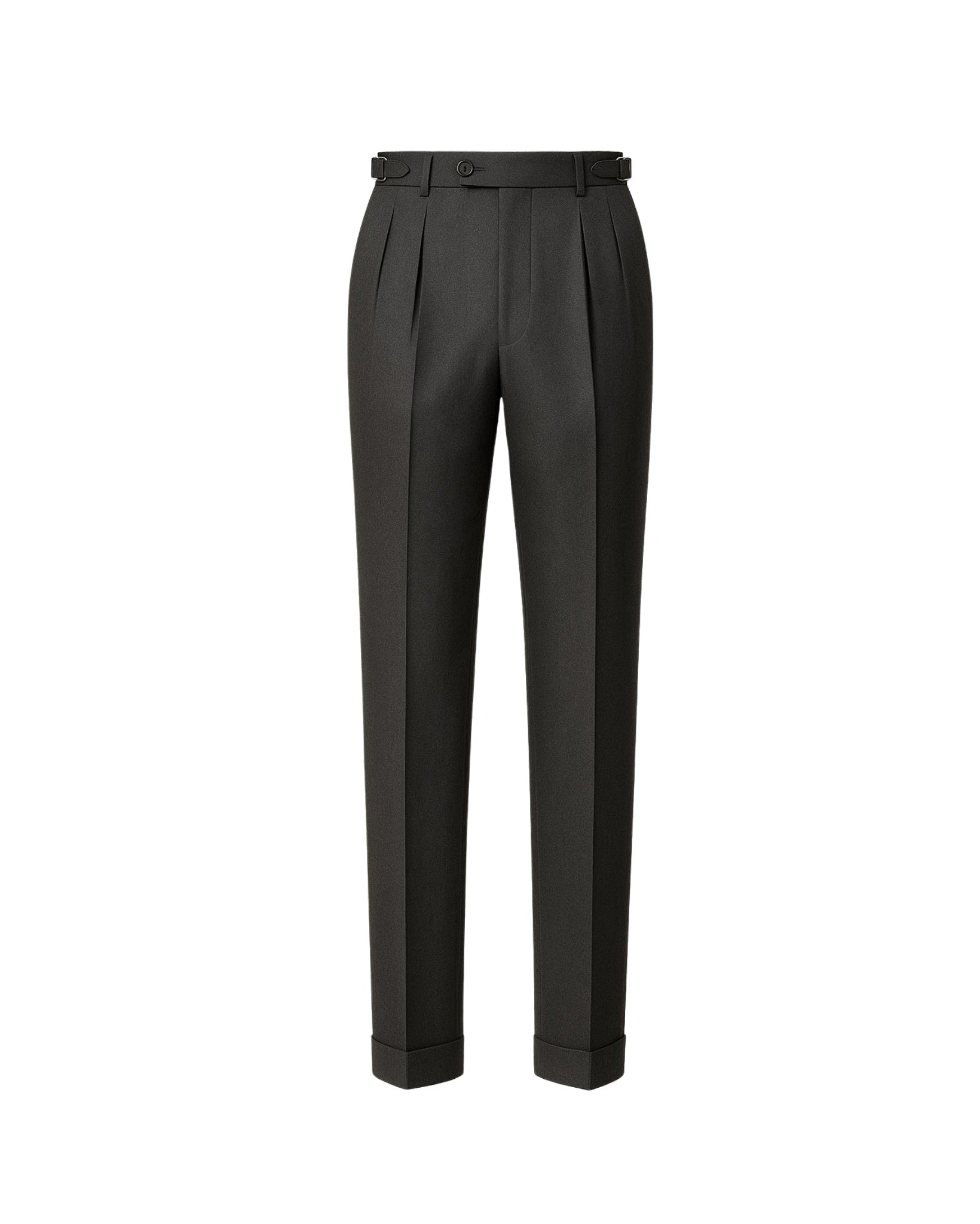 Tailory charcoal wool dress trousers straight leg front view