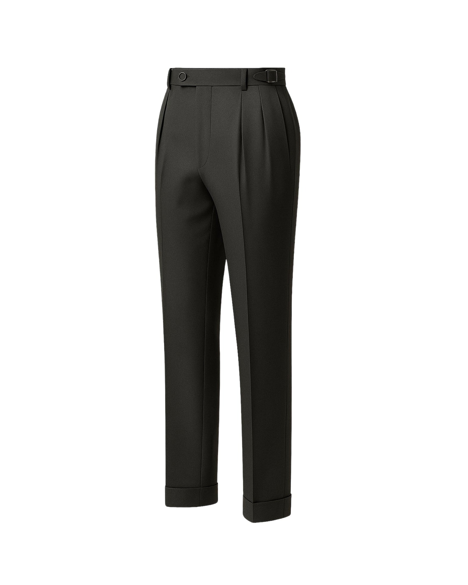 Tailory charcoal wool dress trousers straight leg side view