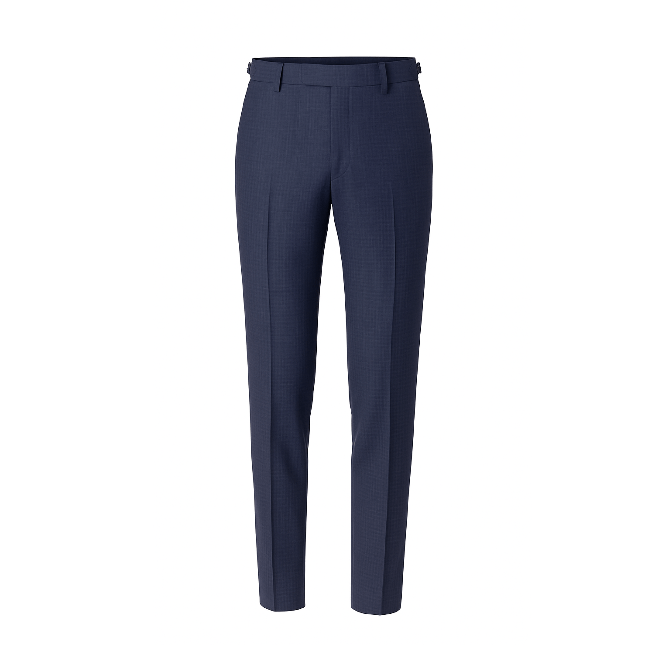 Tailory navy flat front wool dress trousers front view