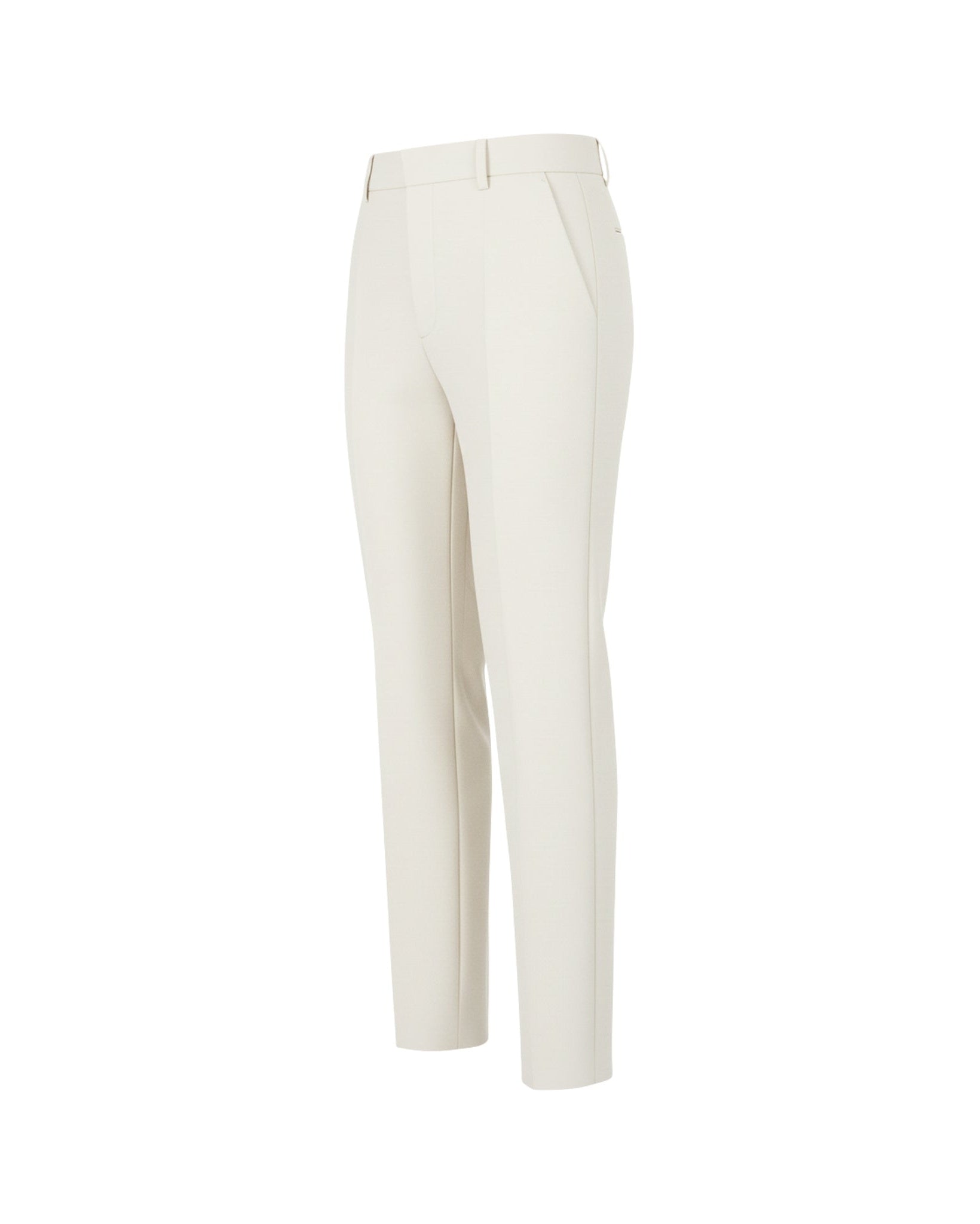 Tailory ivory slim-fit tailored trousers side view