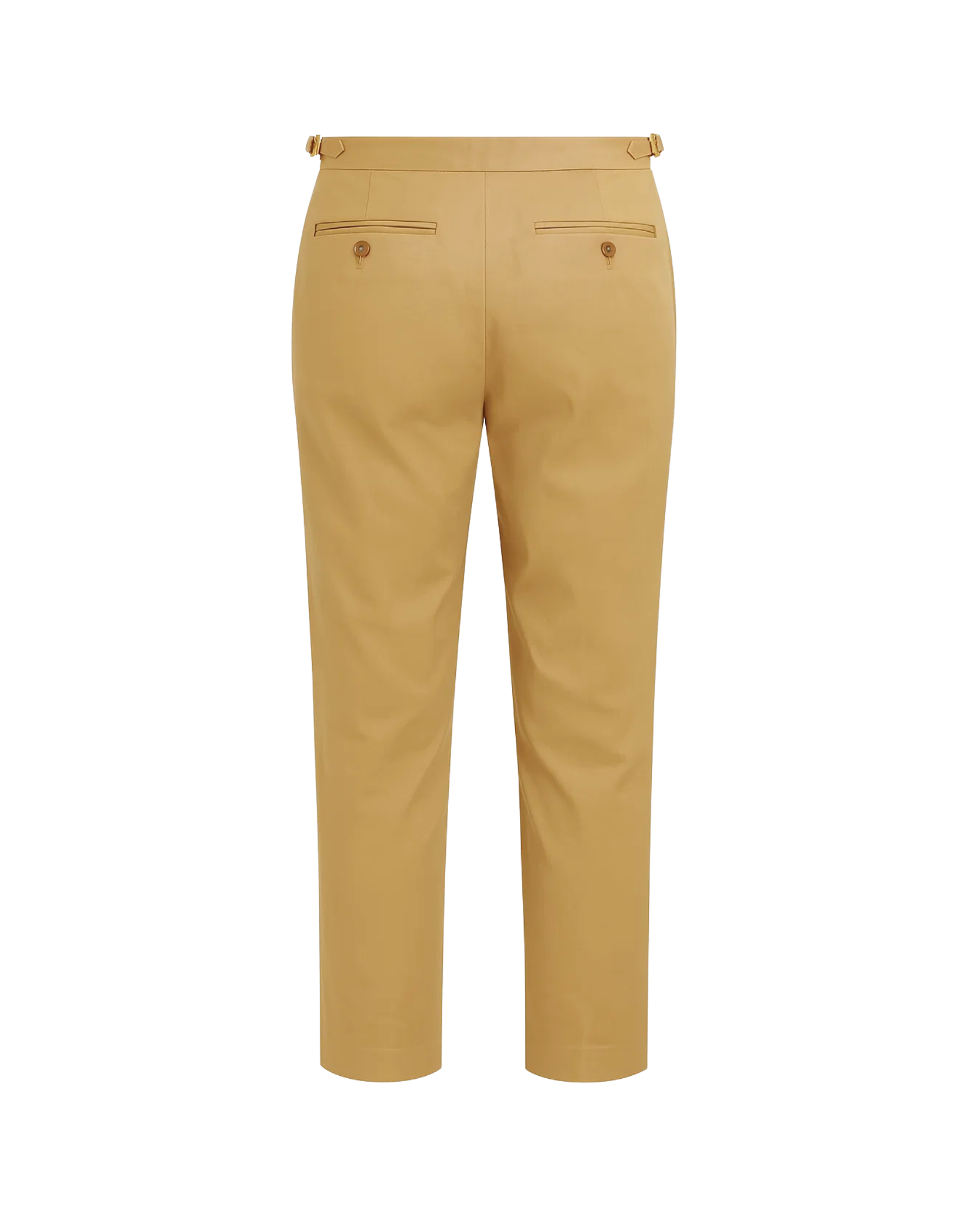 Tailory khaki cropped tailored trousers with clean back view