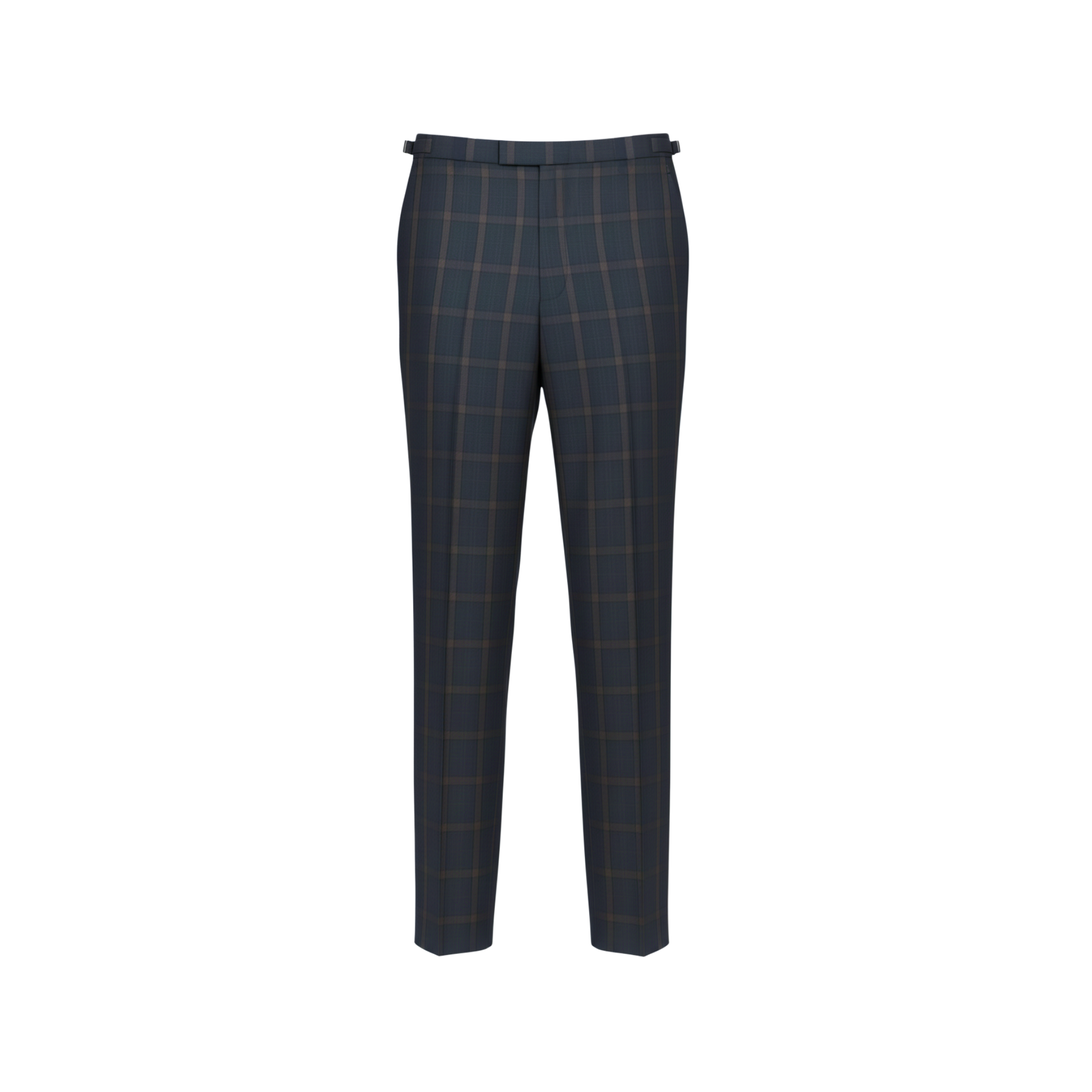 Tailory sea green windowpane tailored trousers front view