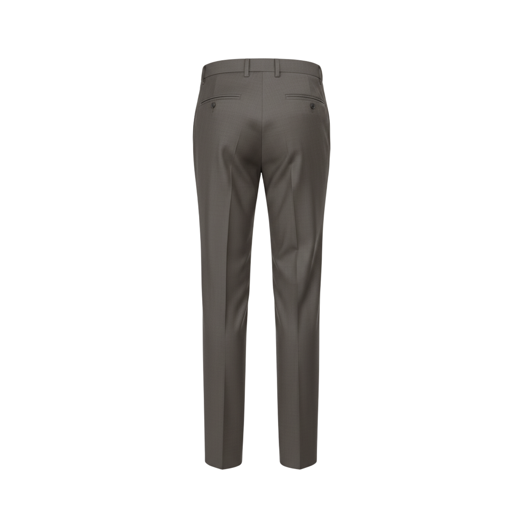 Tailory taupe cropped tailored trousers with side adjusters back view