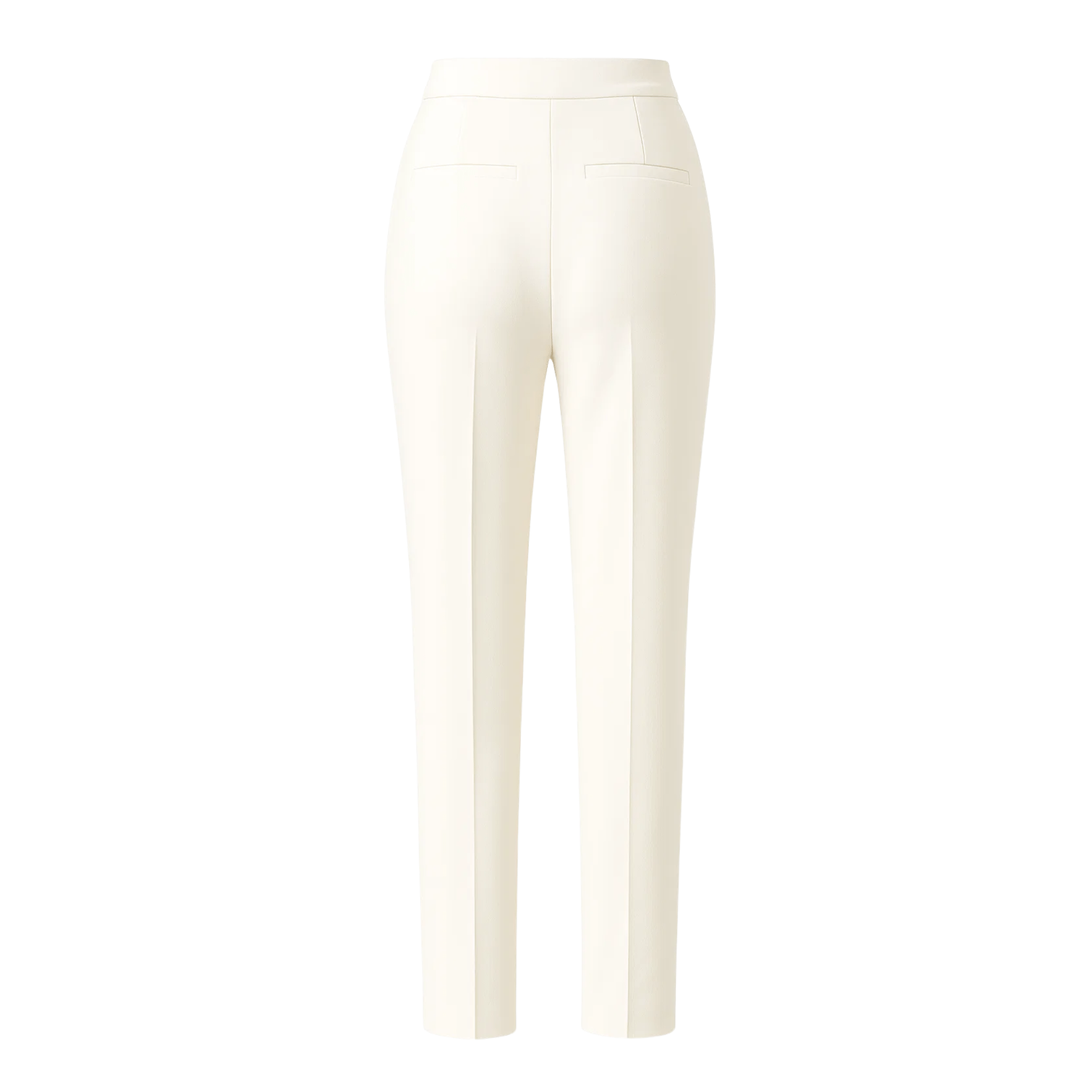 Tailory white bridal straight-leg trousers back view