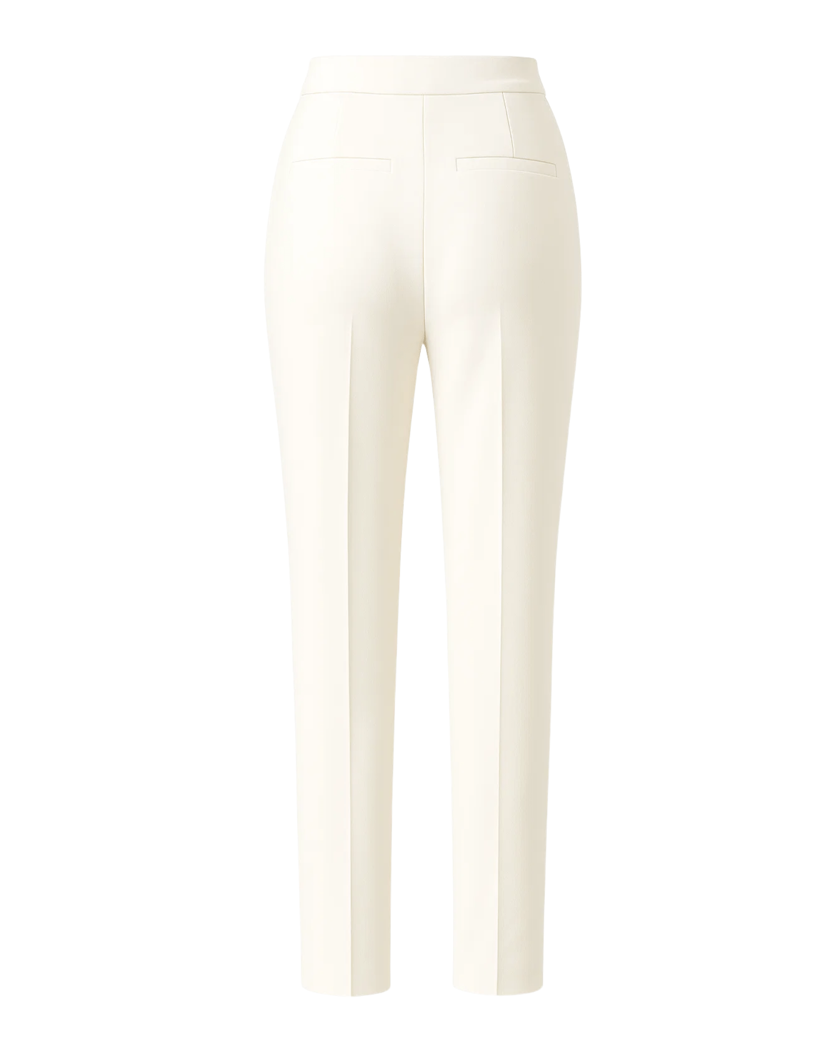 Tailory white bridal straight-leg trousers back view