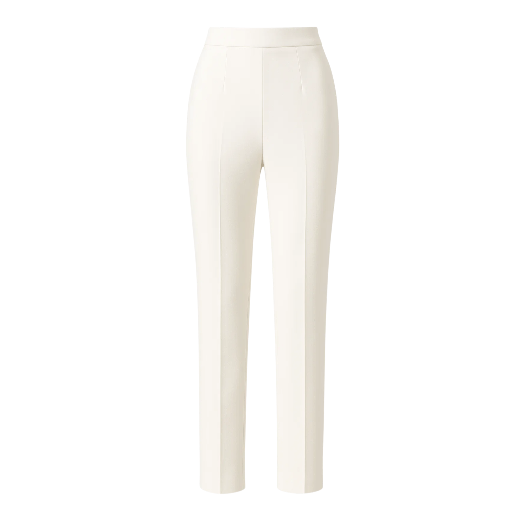 Tailory white fitted bridal trousers front view