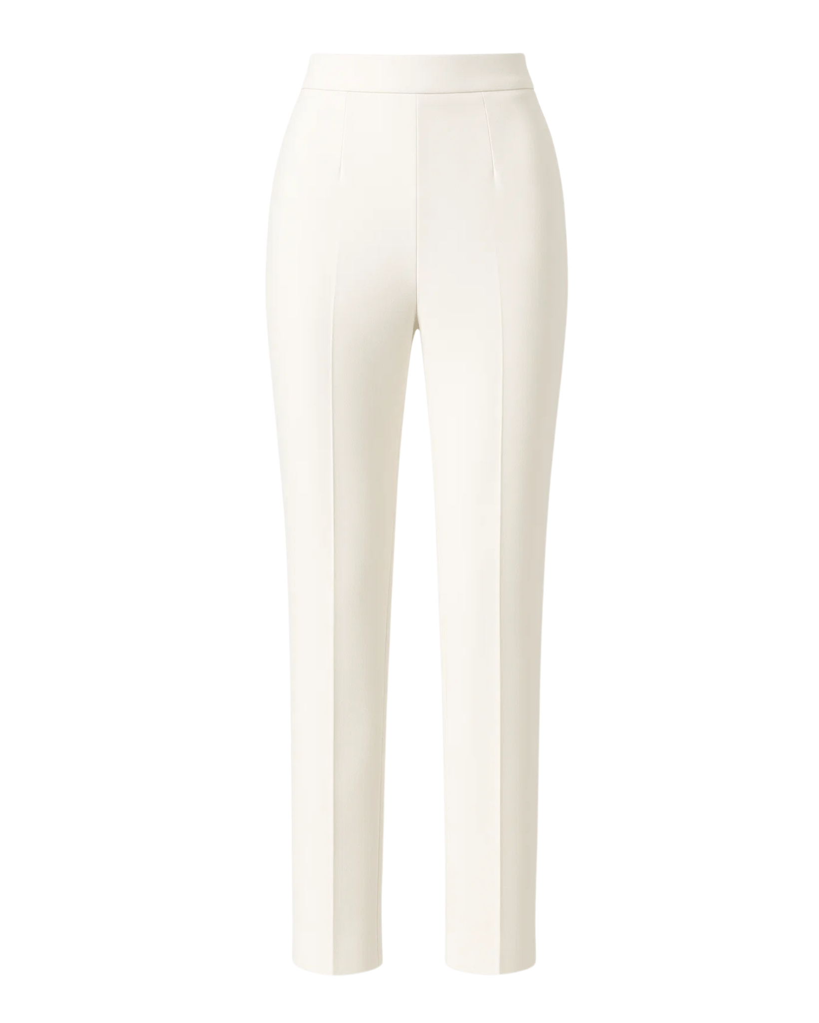 Tailory white fitted bridal trousers front view