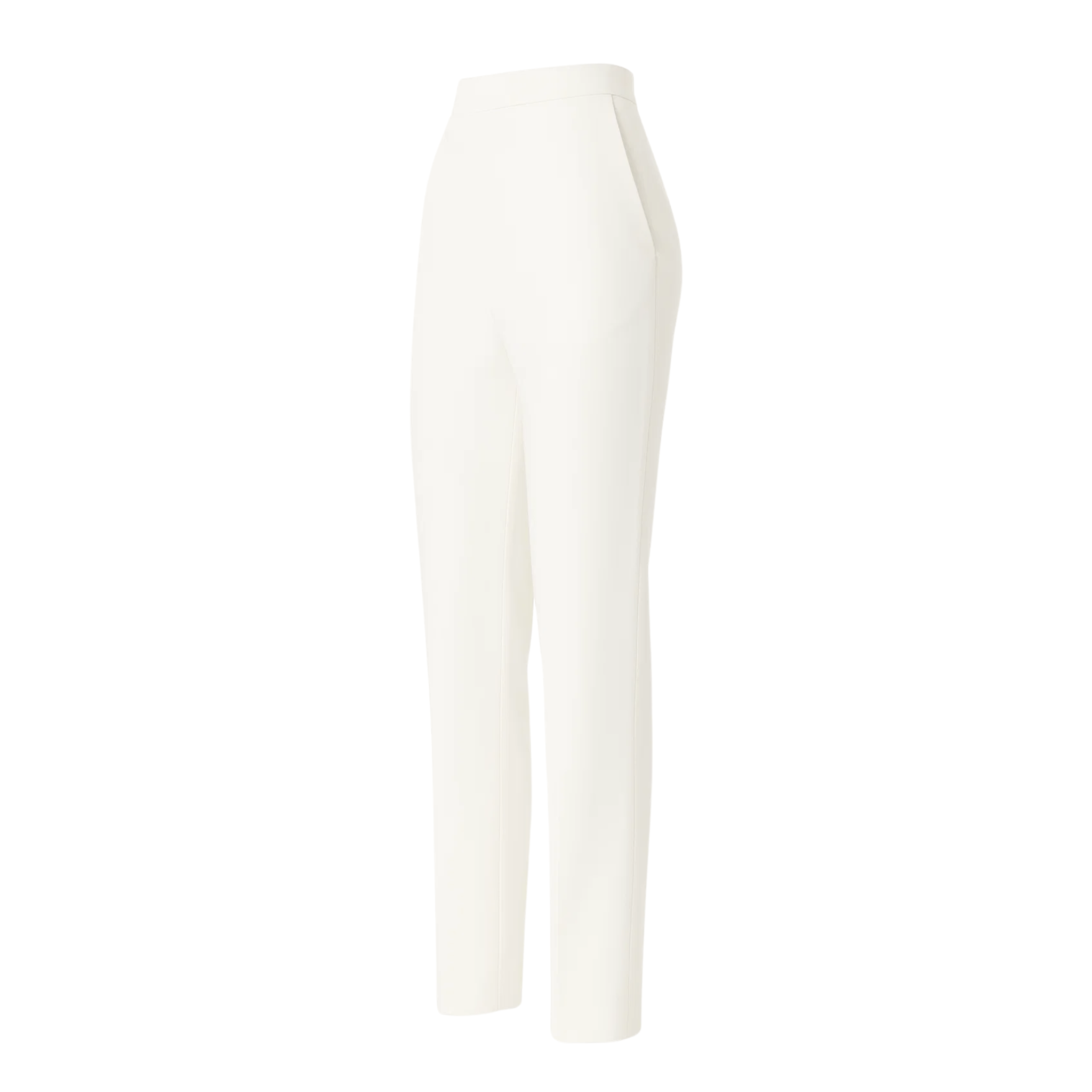 Tailory white bridal straight-leg trousers side view