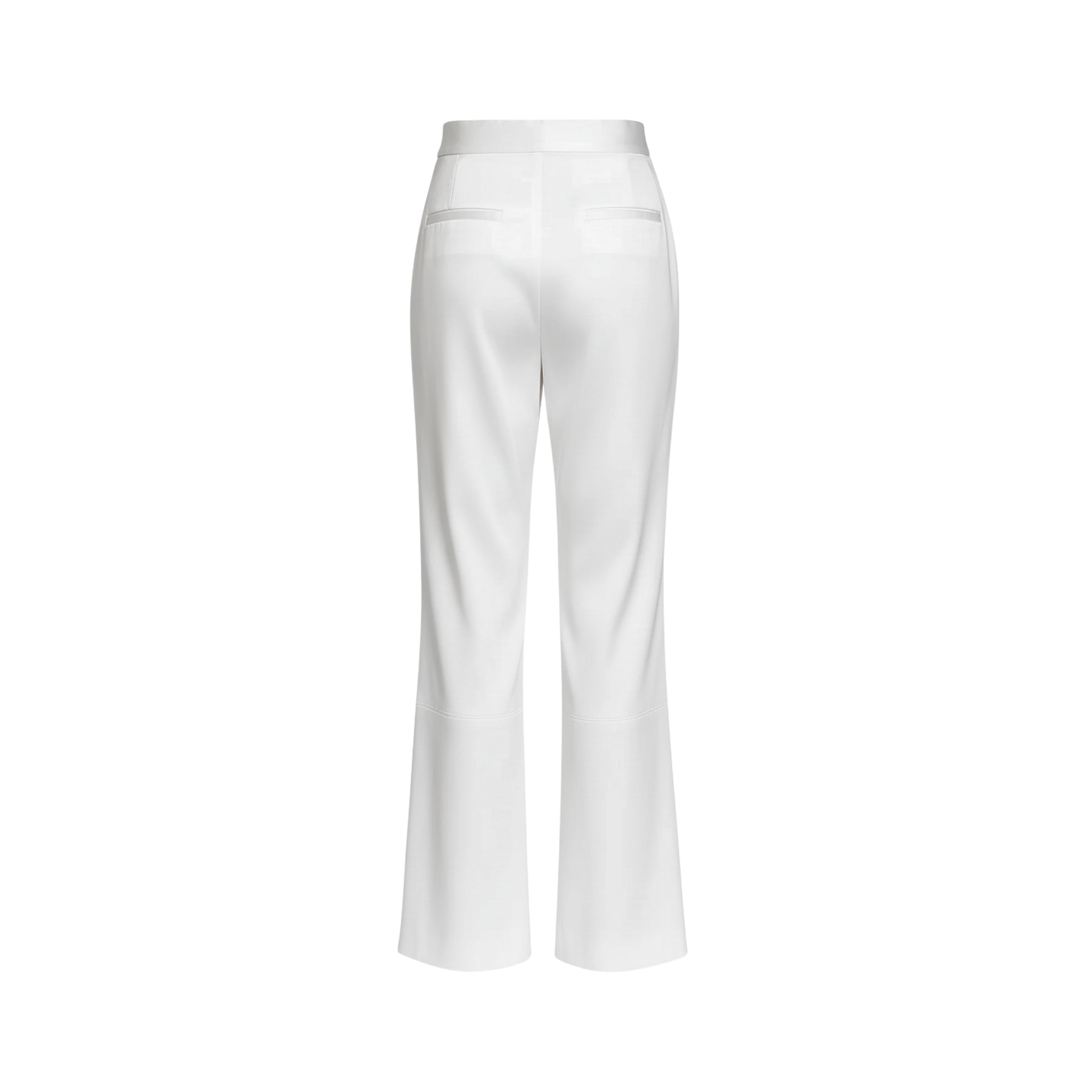 Tailory white wide-leg tailored trousers back view