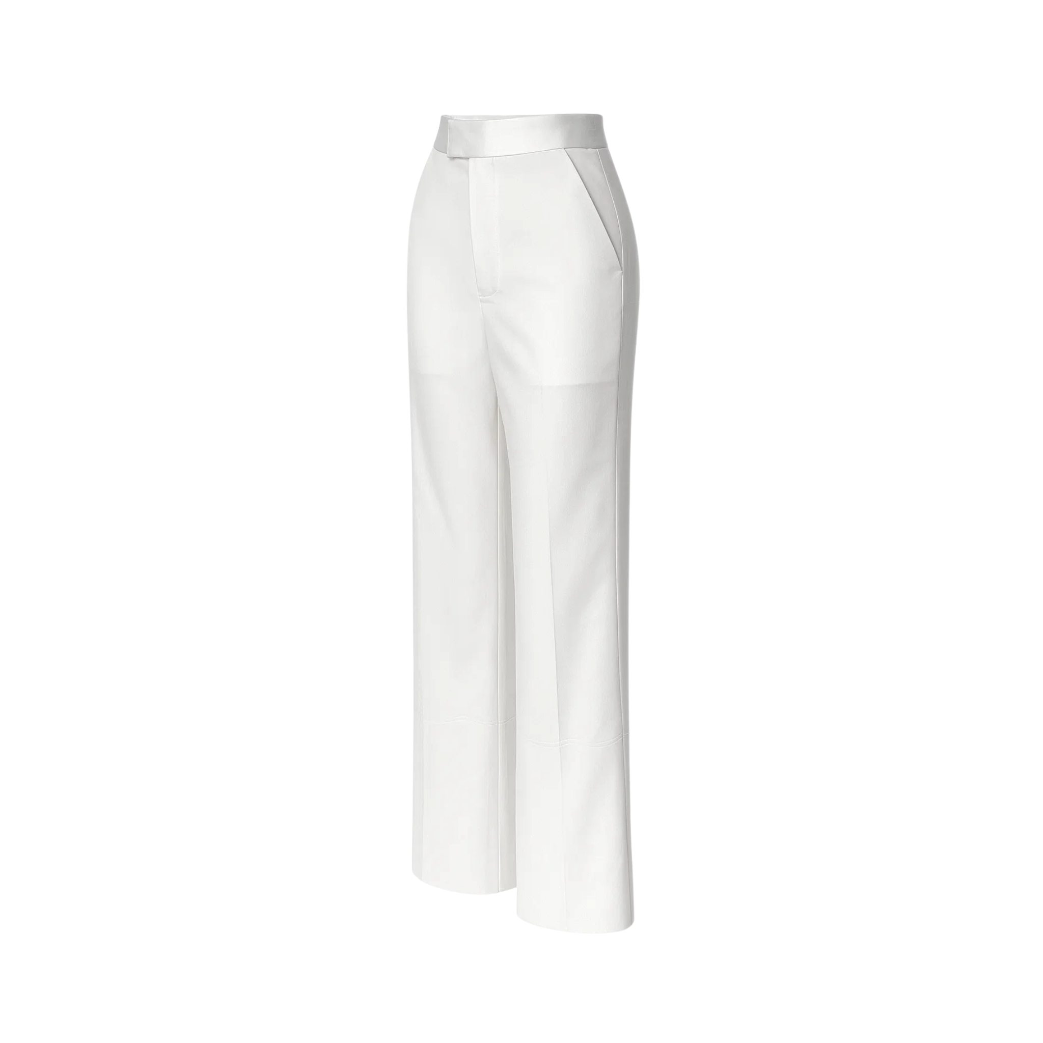 Tailory white wide-leg tailored trousers side view