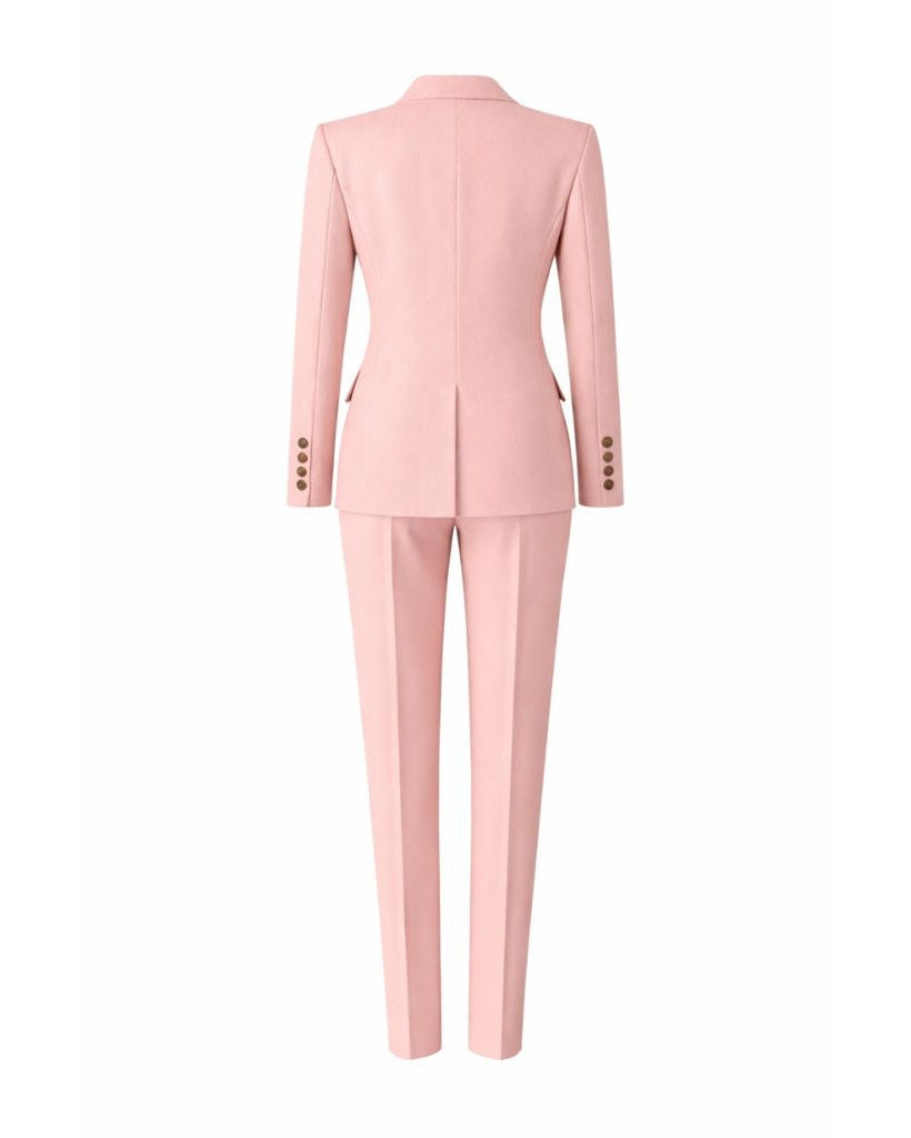 Tailory blush pink slim-leg tailored trousers front view