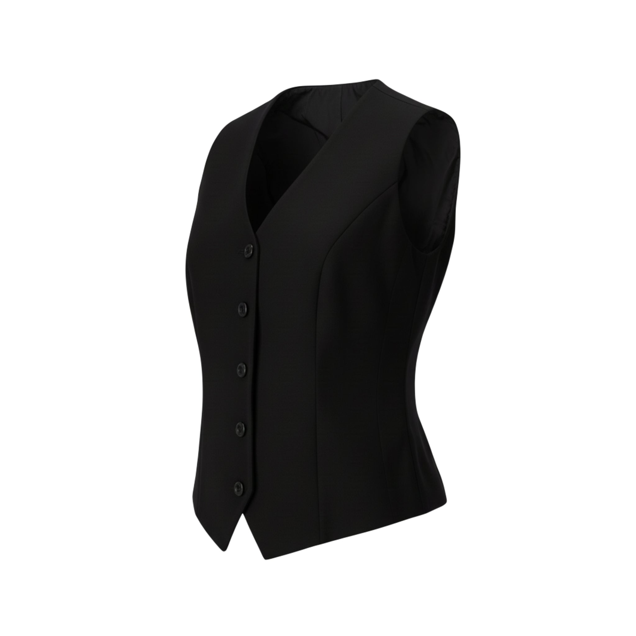 Tailory black tailored formal vest side view