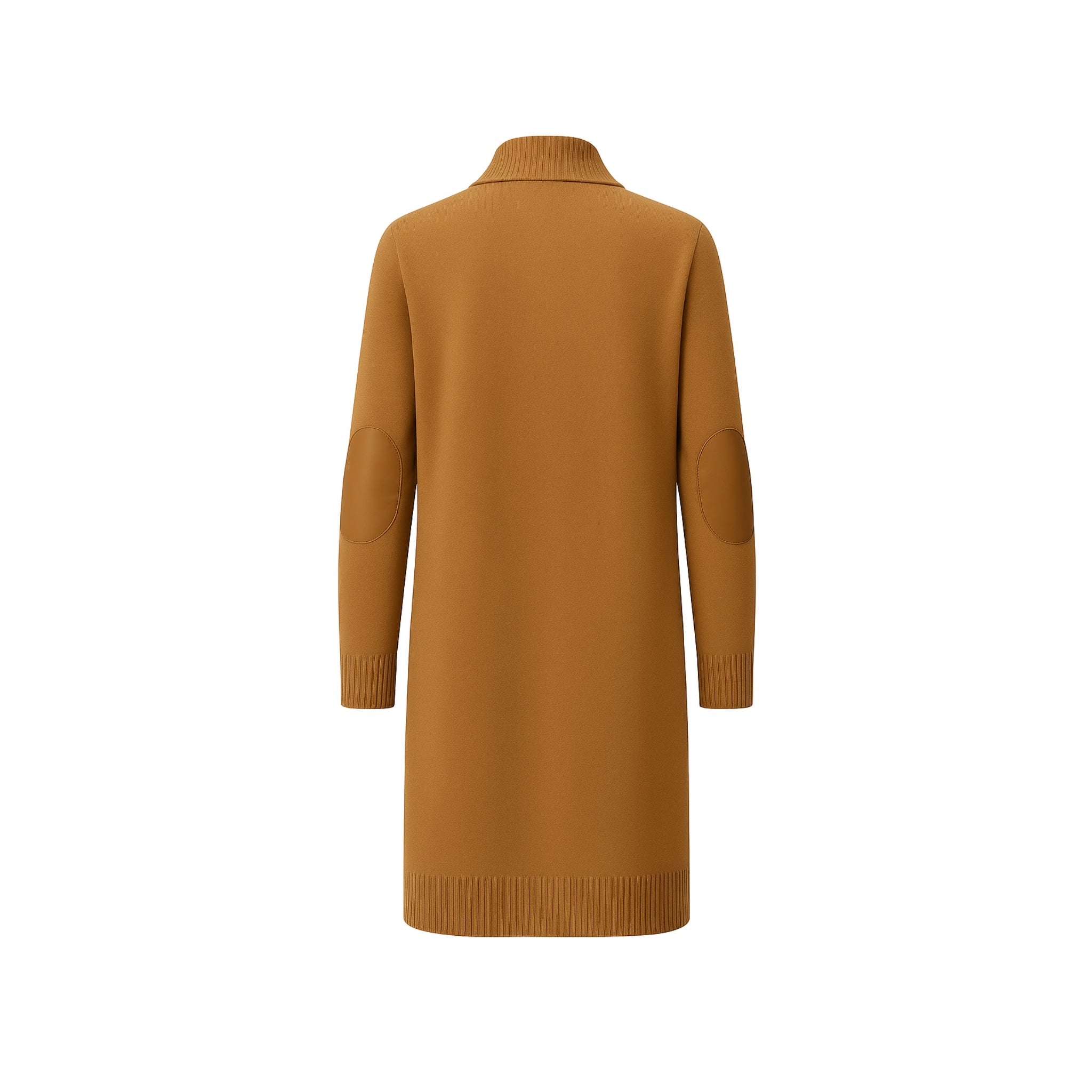 Tailory camel vicuña open-front cardigan back view