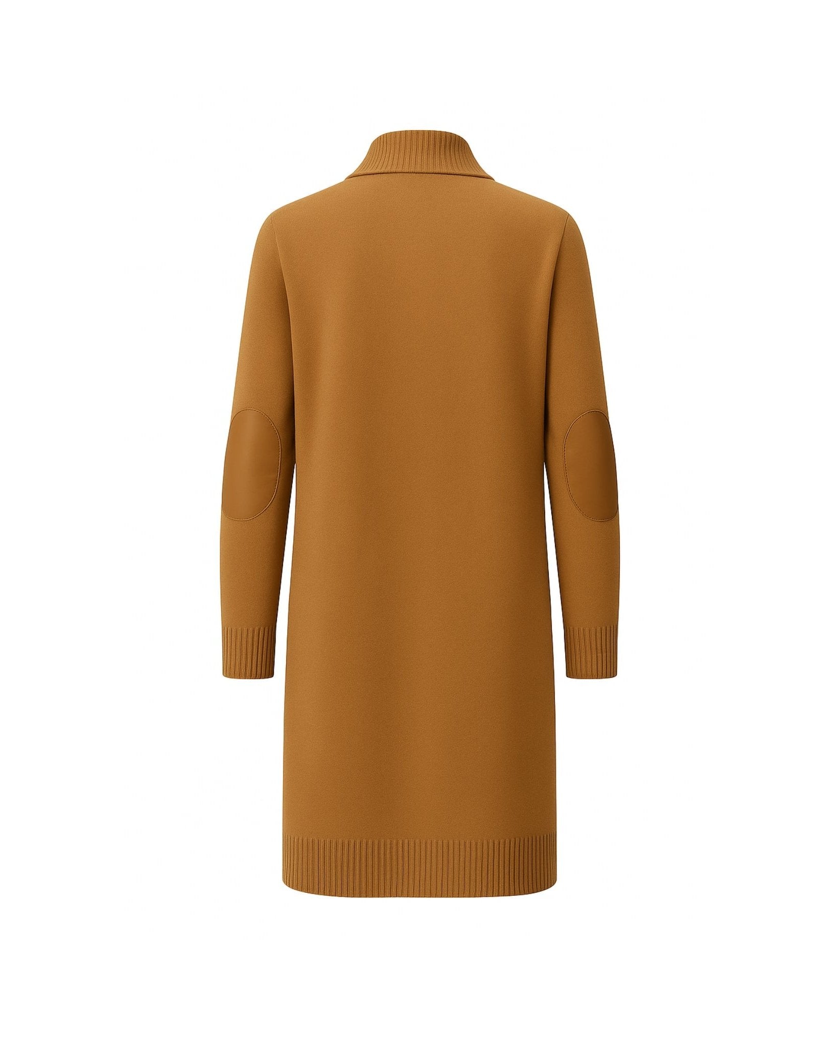 Tailory camel vicuña open-front cardigan back view