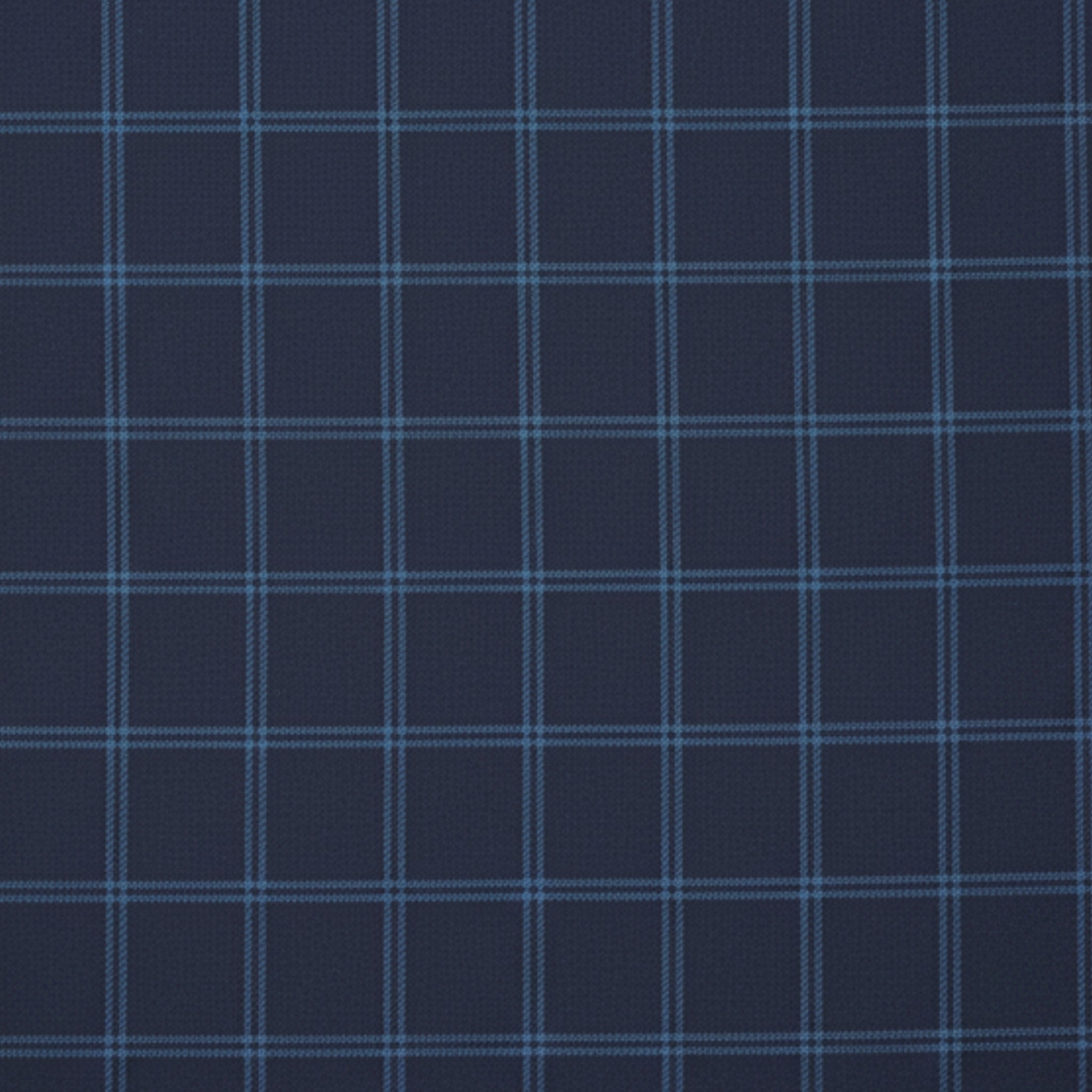 Tailory navy blue windowpane suiting fabric swatch
