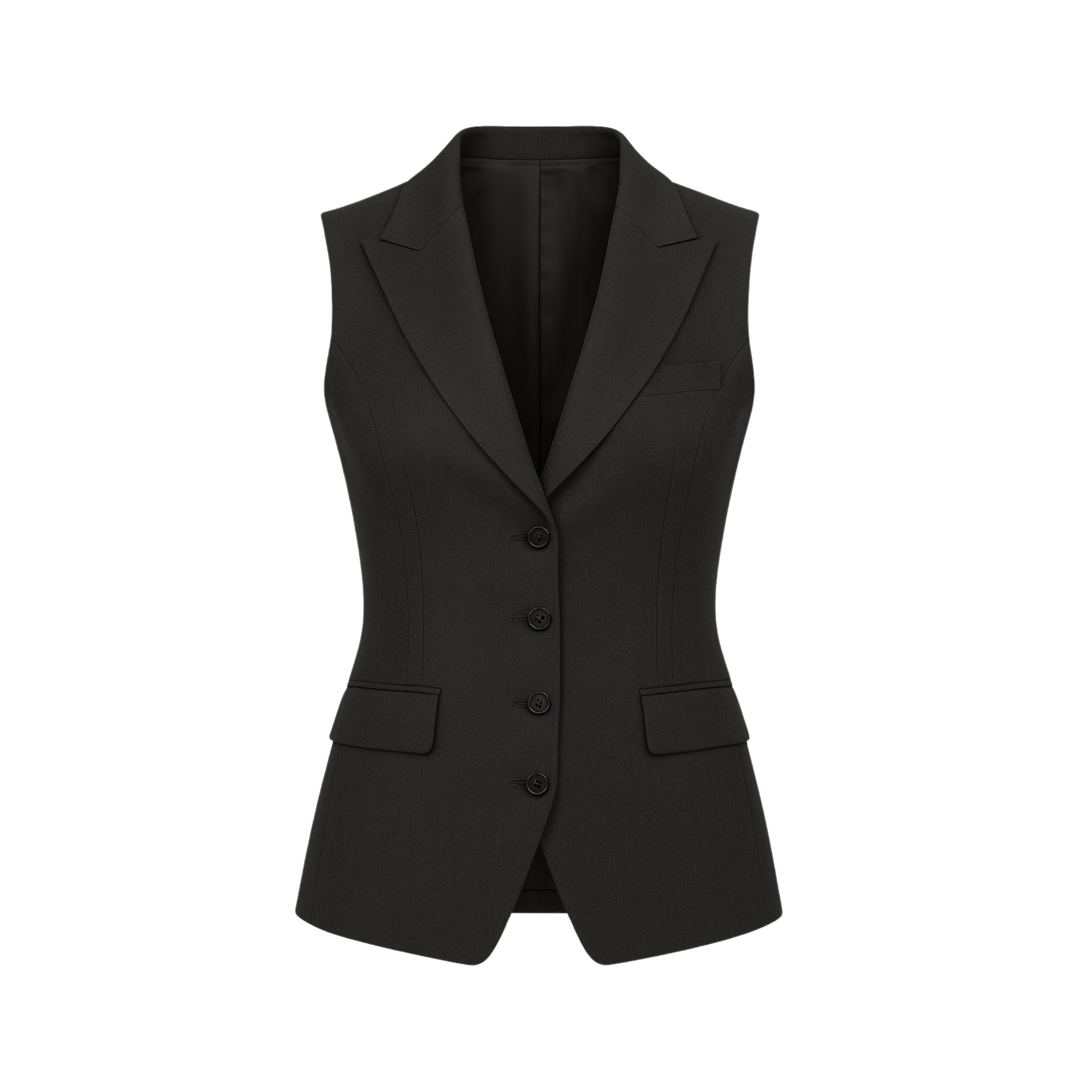 Tailory charcoal gray wool vest front view