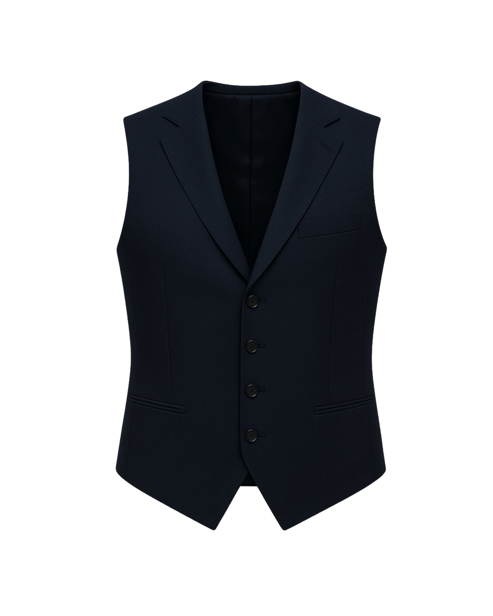 Tailory navy wool vest front view