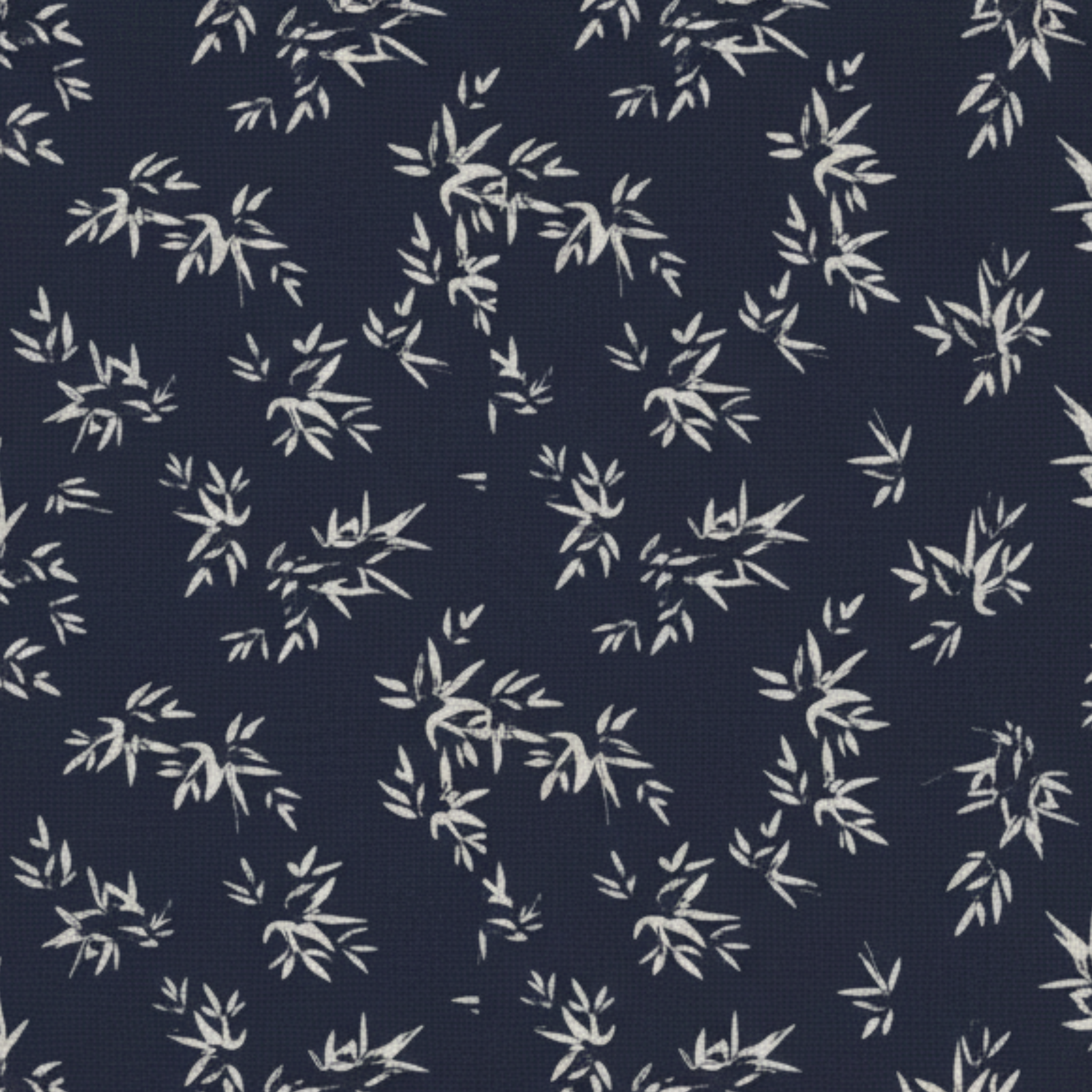 Navy White Palm-Print Tailored Shirt