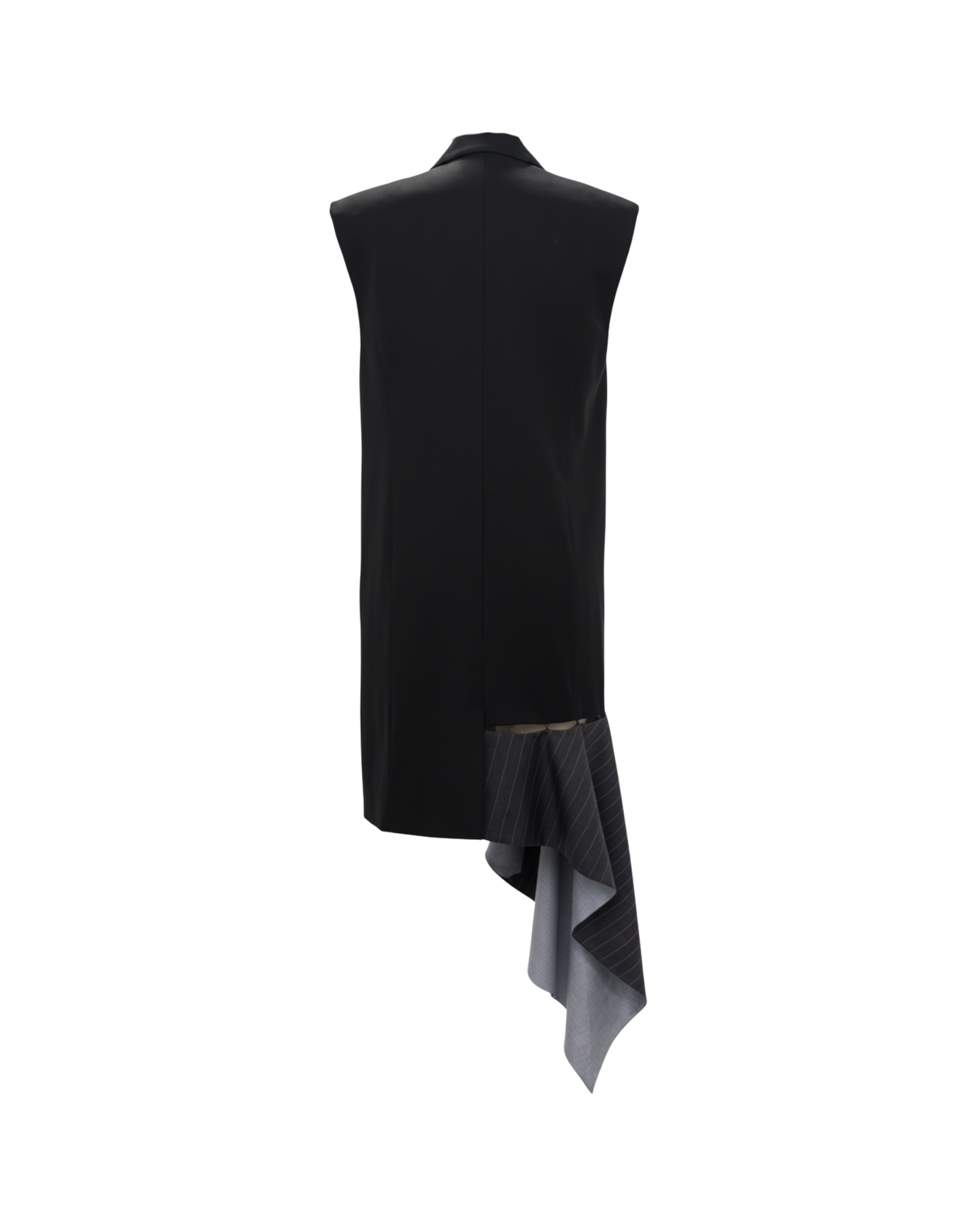 asymmetric train vest jackets backview