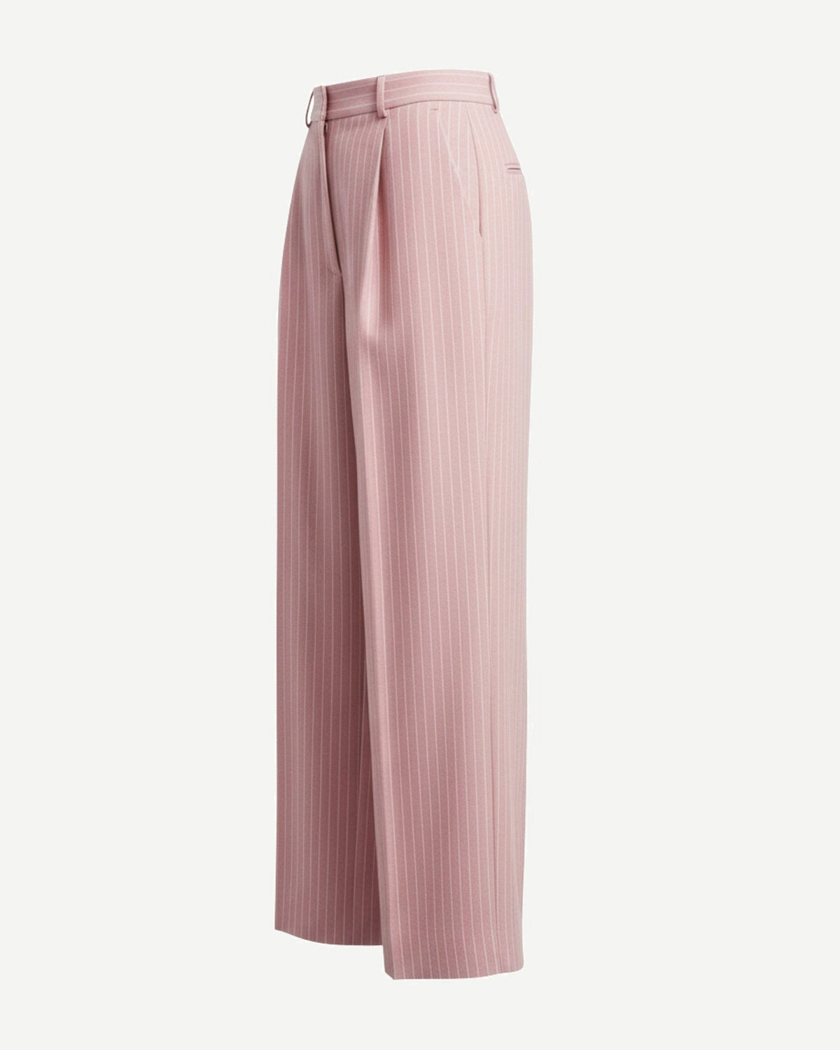 Tailory baby pink wide-leg trousers side view