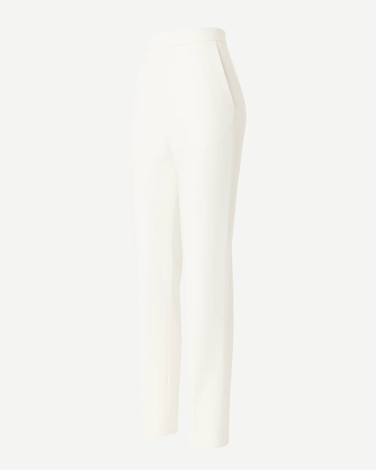 Tailory white bridal straight-leg trousers side view