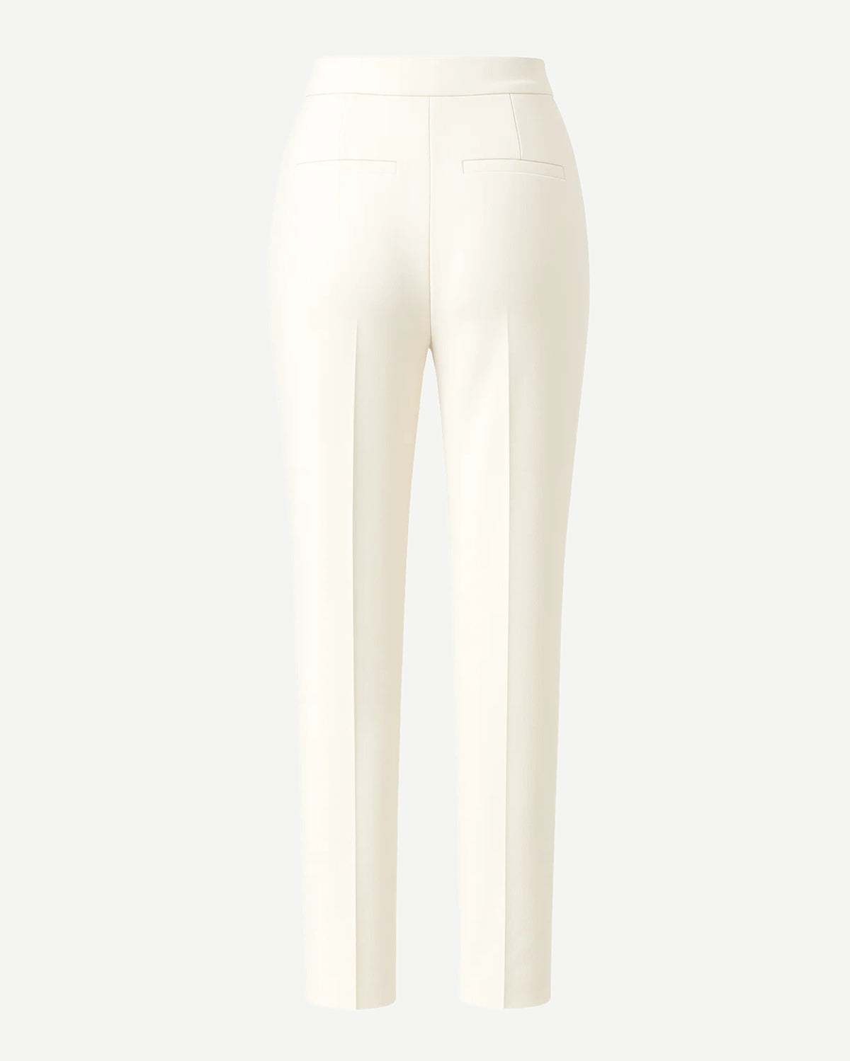 Tailory white bridal straight-leg trousers back view