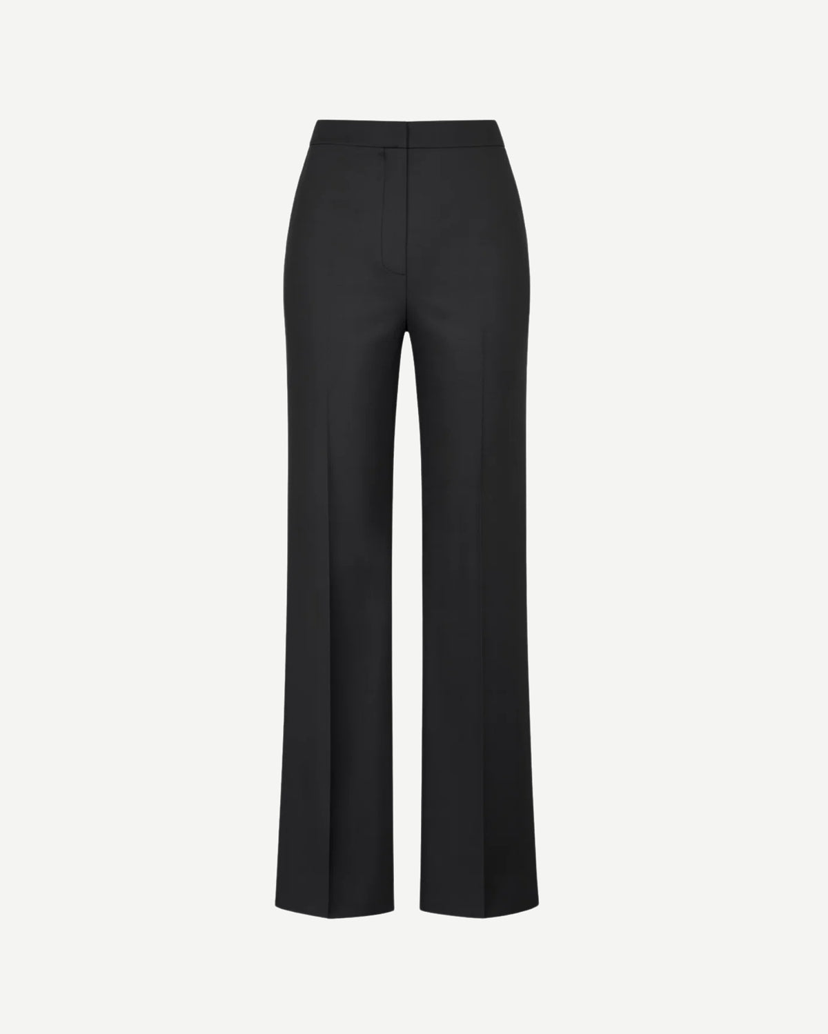 Tailory black high-rise straight leg tailored trousers front view