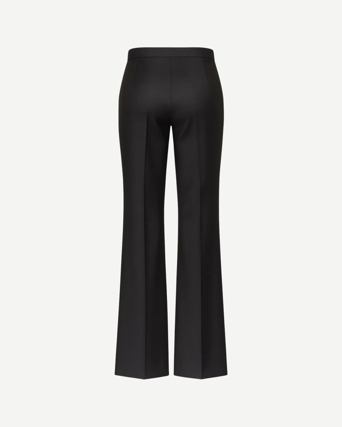 Tailory black high-rise straight leg tailored trousers back view
