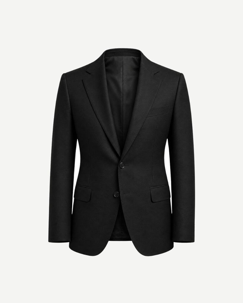 Black Loro Piana blazer front view