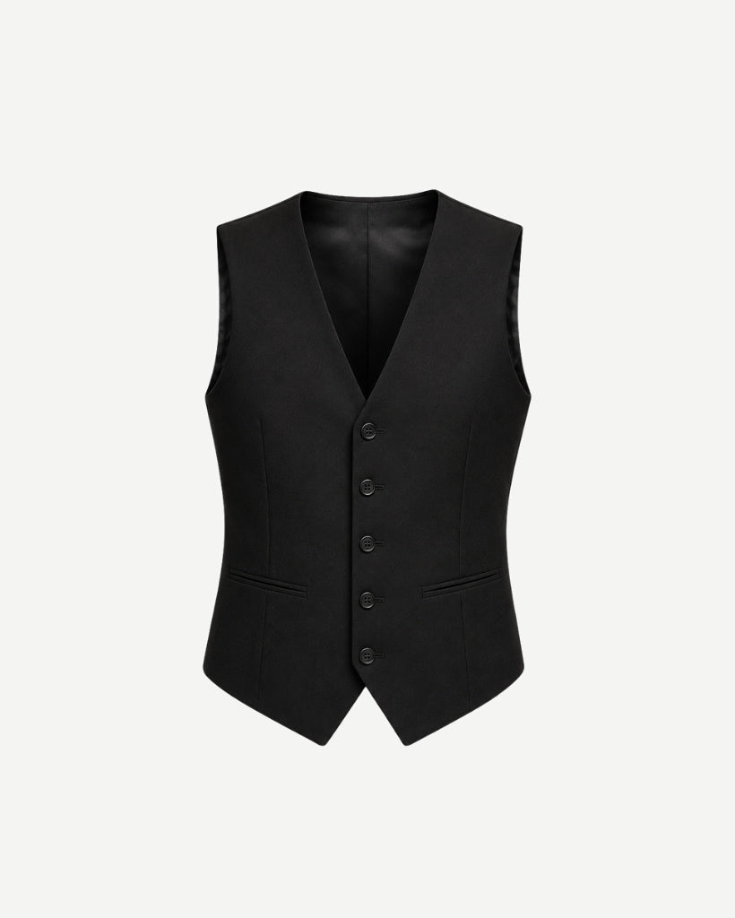 Black Loro Piana vest front view