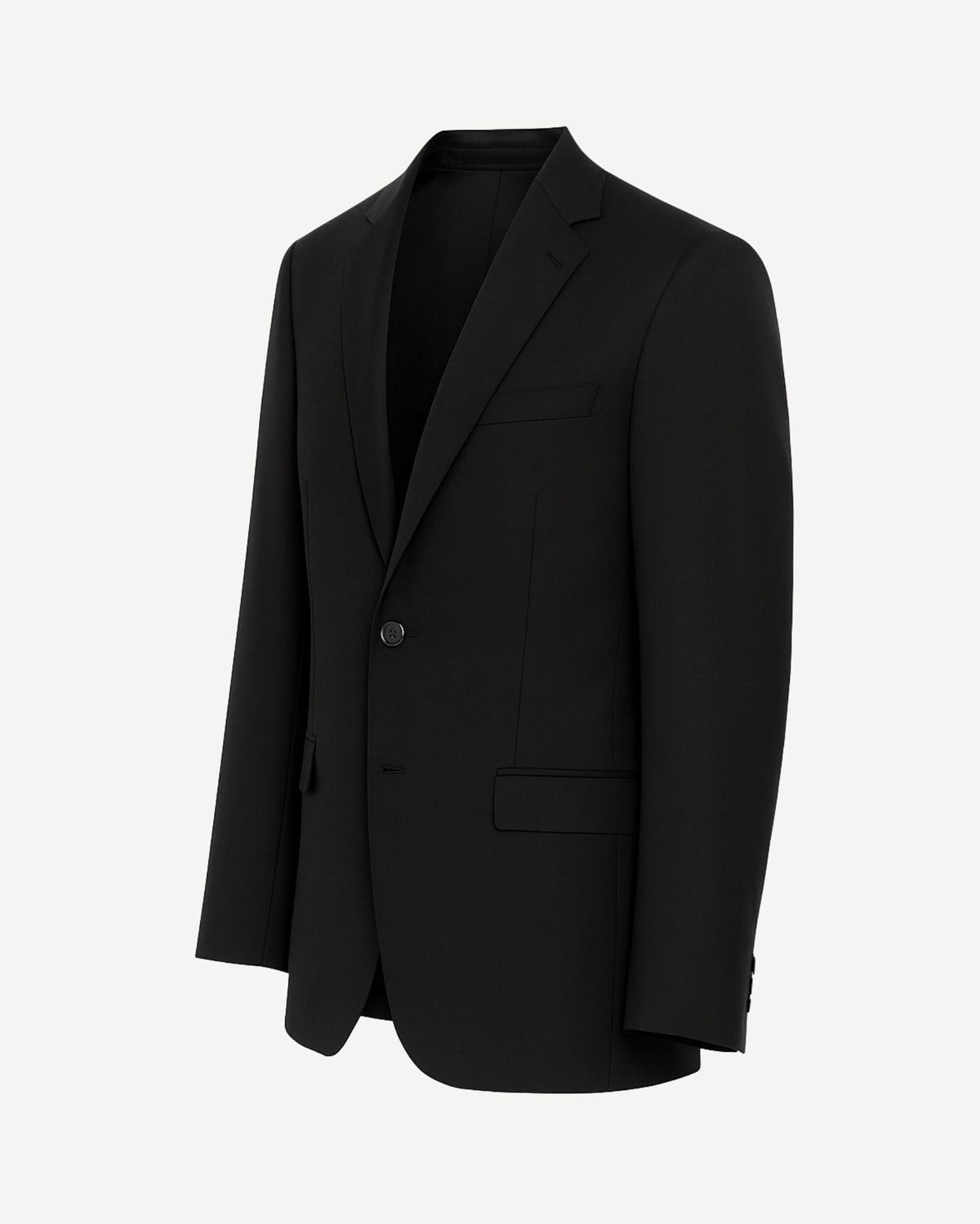Tailory black wool single-breasted blazer side view