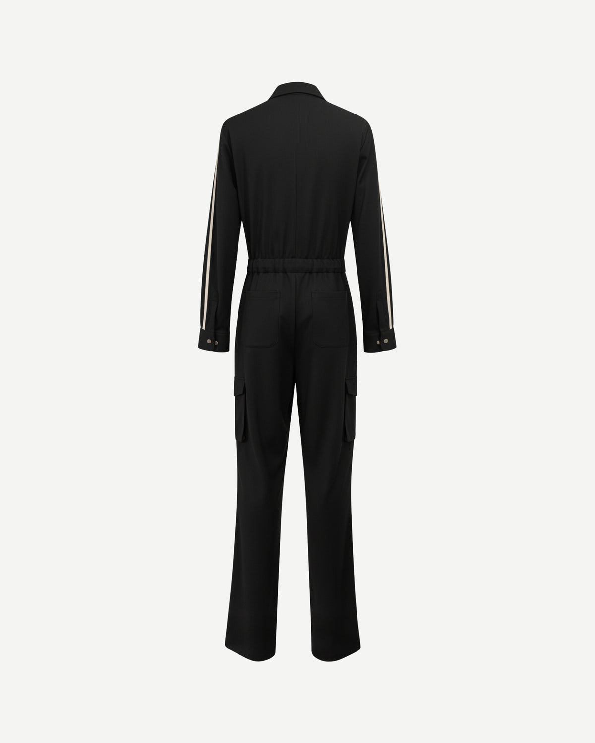 Tailory black tailored jumpsuit back view