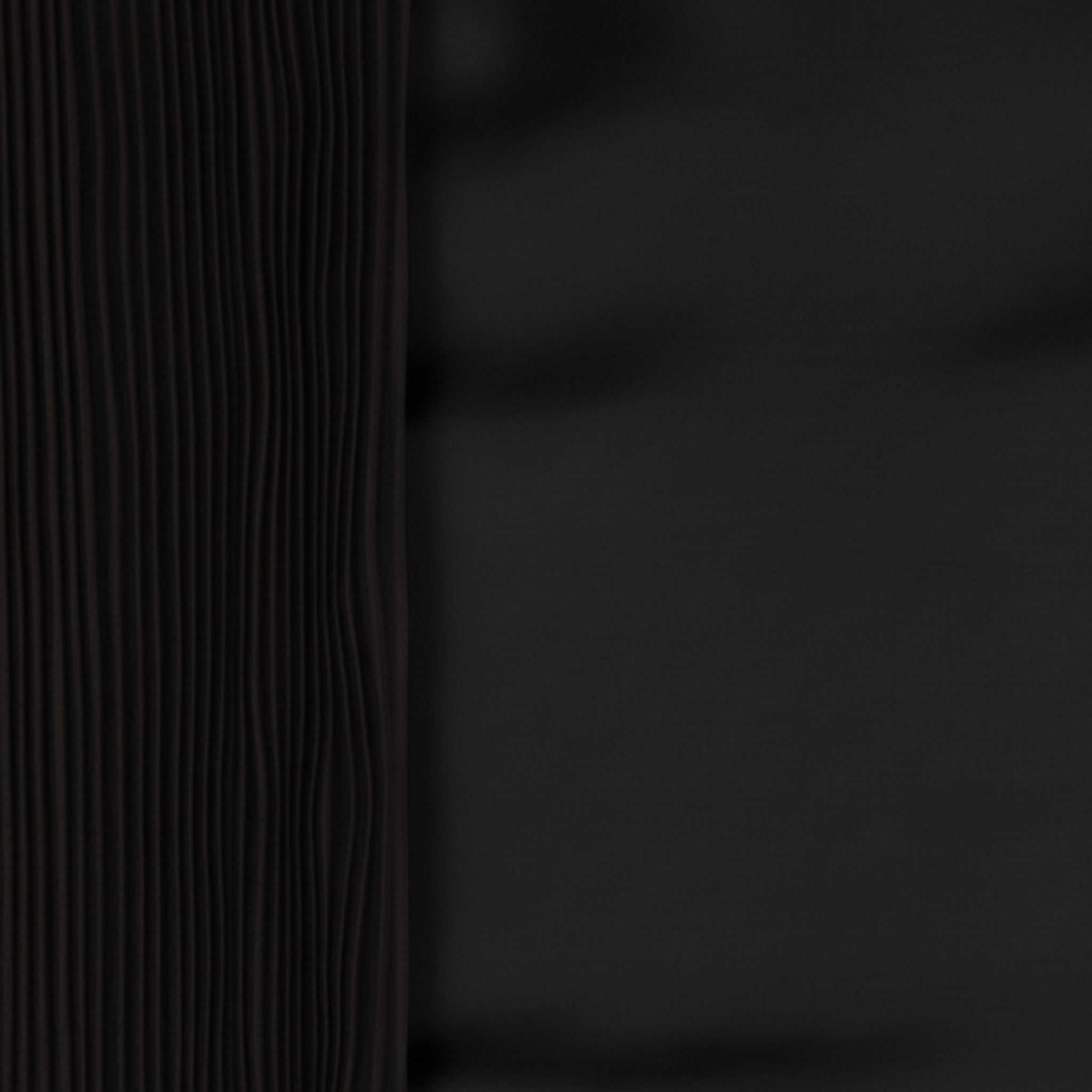 Tailory black sheer mesh hem fabric detail