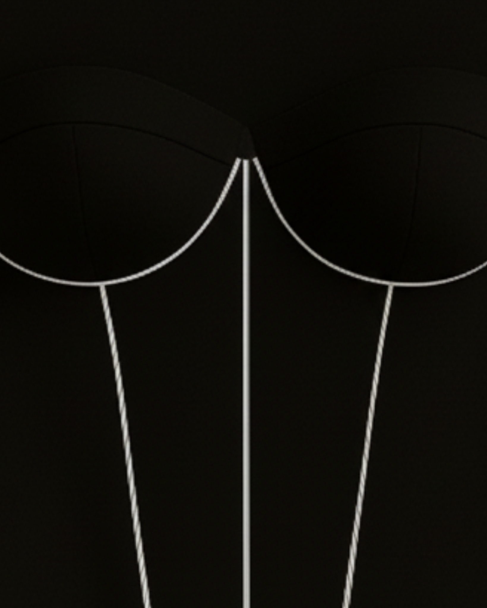 Tailory black stretch knit fabric swatch with white contrast piping detail from fitted turtleneck bodysuit