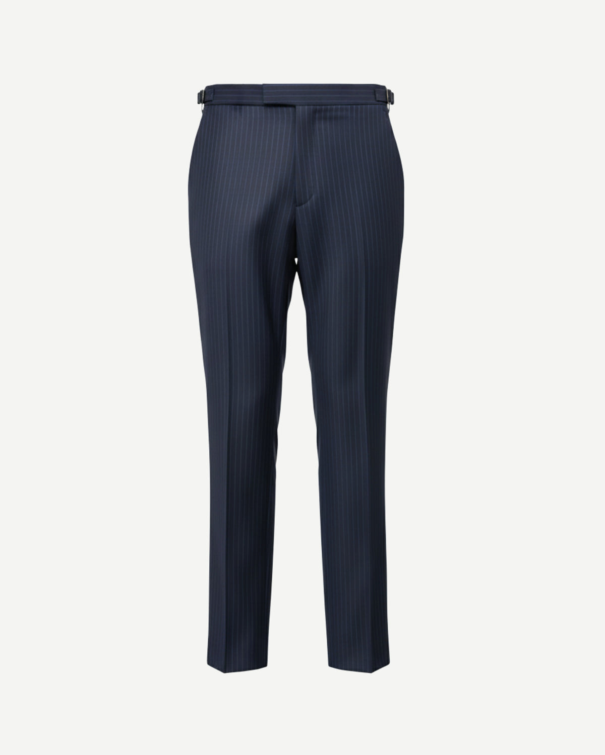 Tailory blue pinstripe wool trousers front view