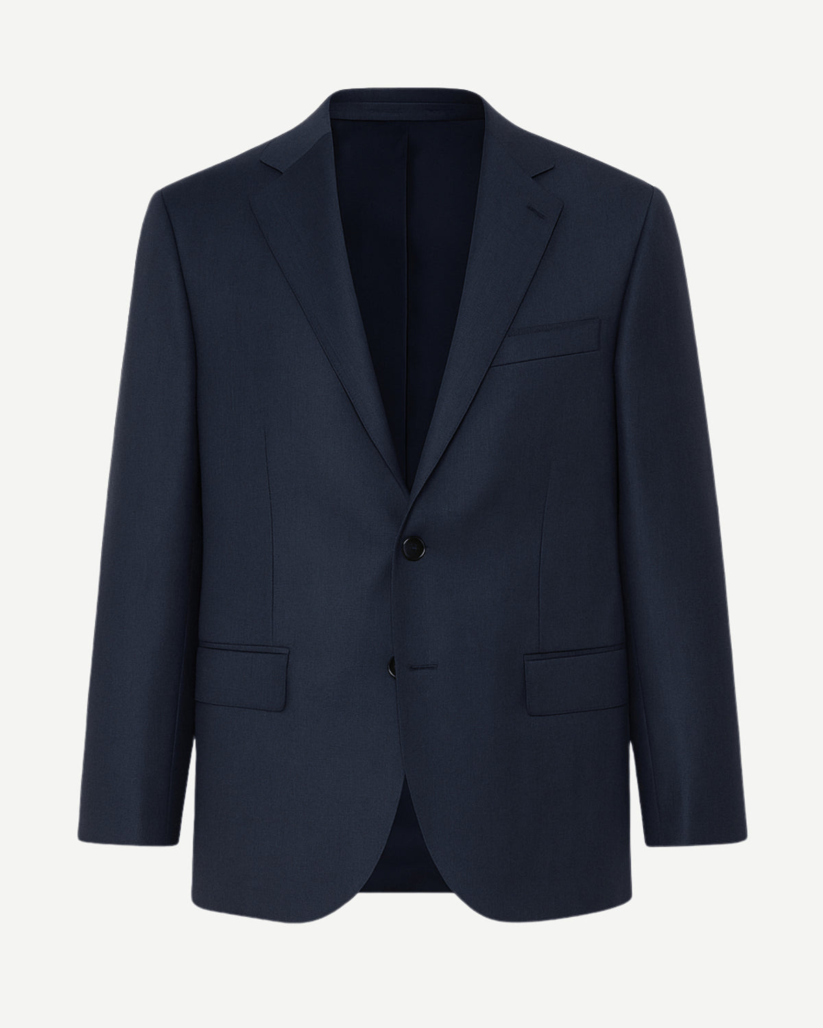 Tailory navy wool notch lapel blazer front view
