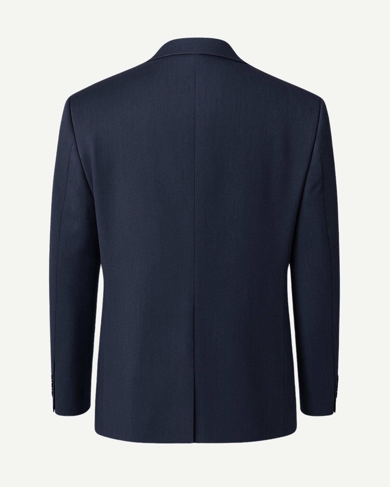 Tailory navy wool notch lapel blazer back view