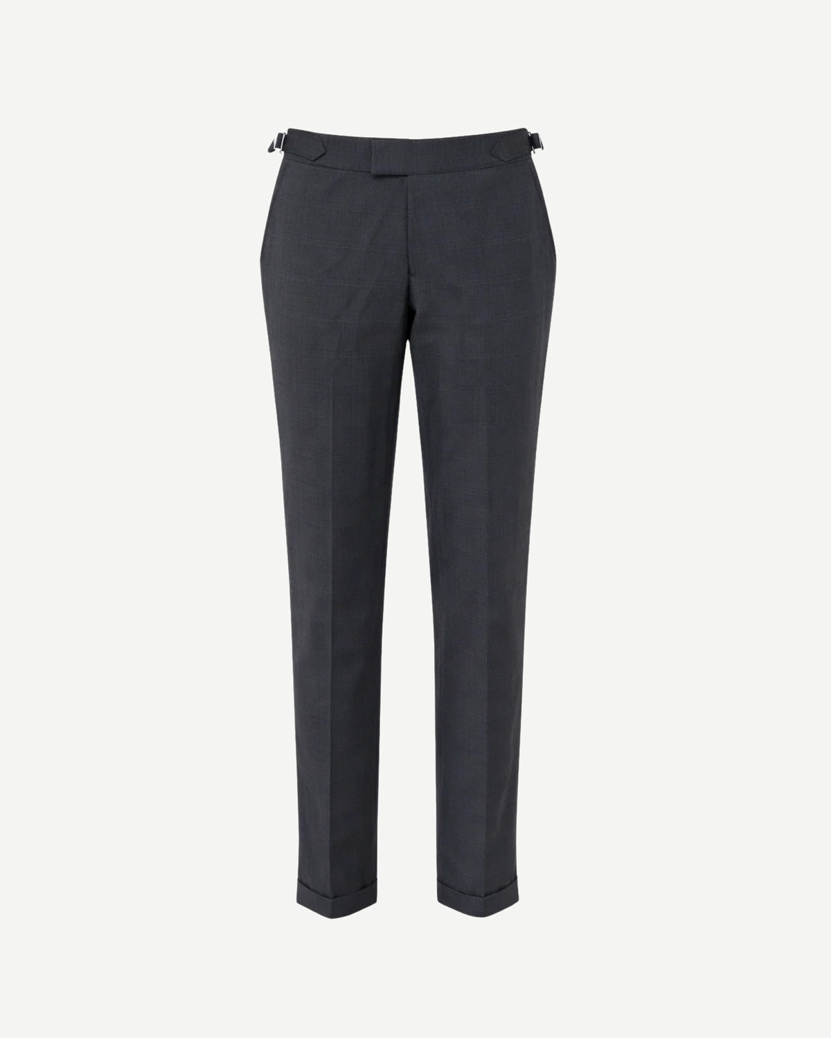Tailory charcoal high-waisted tailored trousers front view