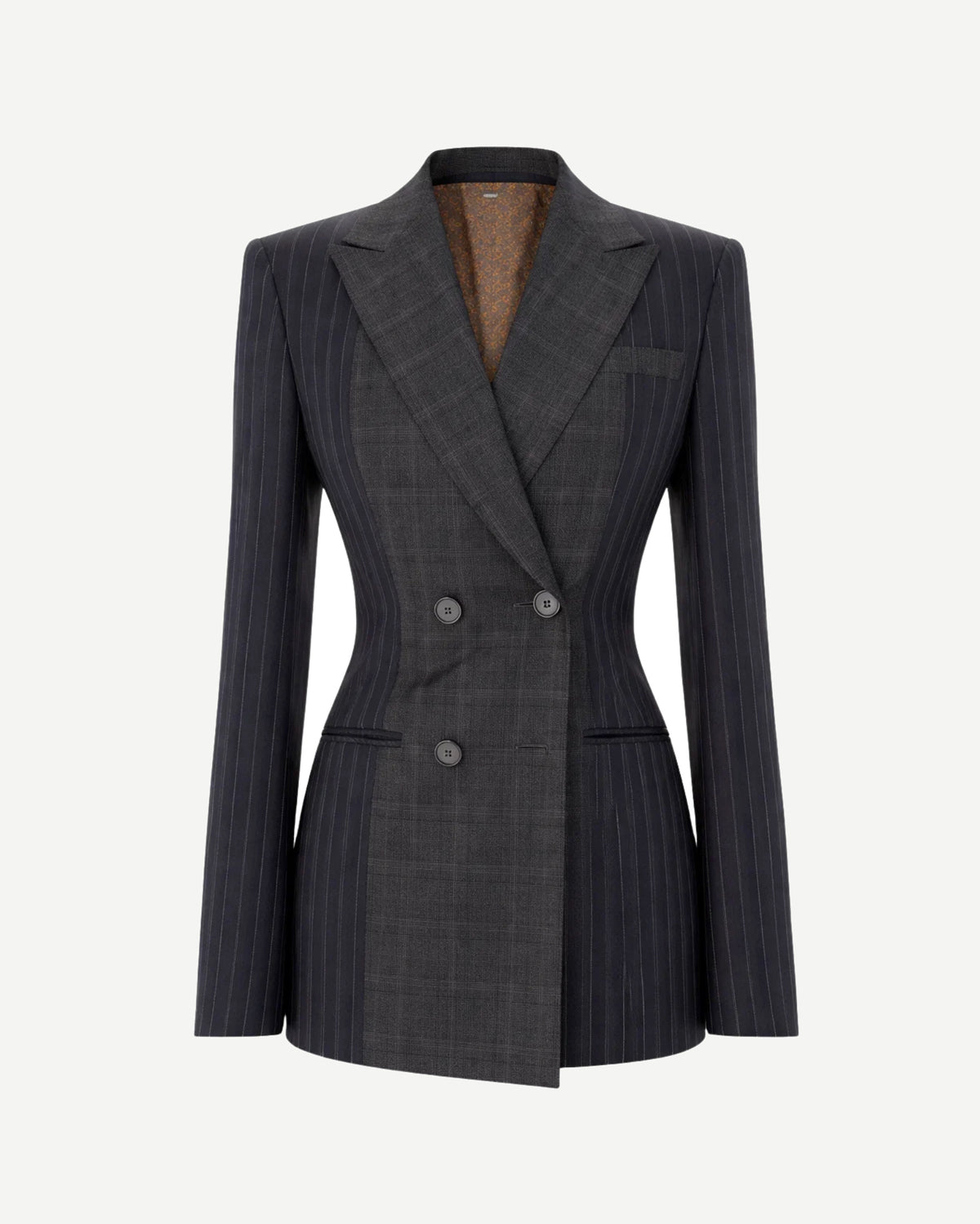 Tailory_Blazer_Charcoal_MixedPattern_DoubleBreasted_FrontView