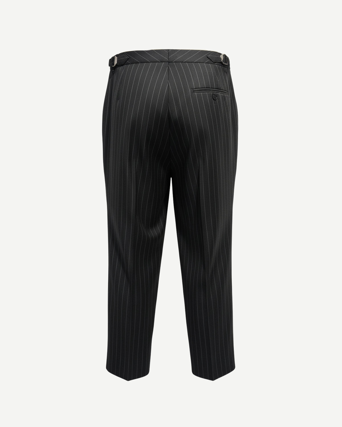 Tailory charcoal pinstripe tailored trousers back view