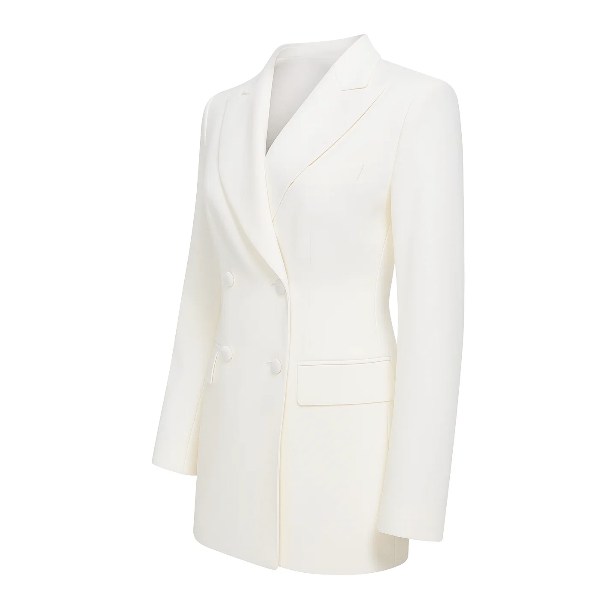 City Hall Wedding | White Wedding Suit Jacket Double Breasted - Suit - The Tailory New York