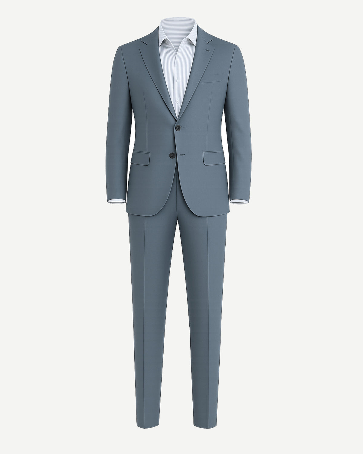 Tailory steel gray silk blend two-button suit front view