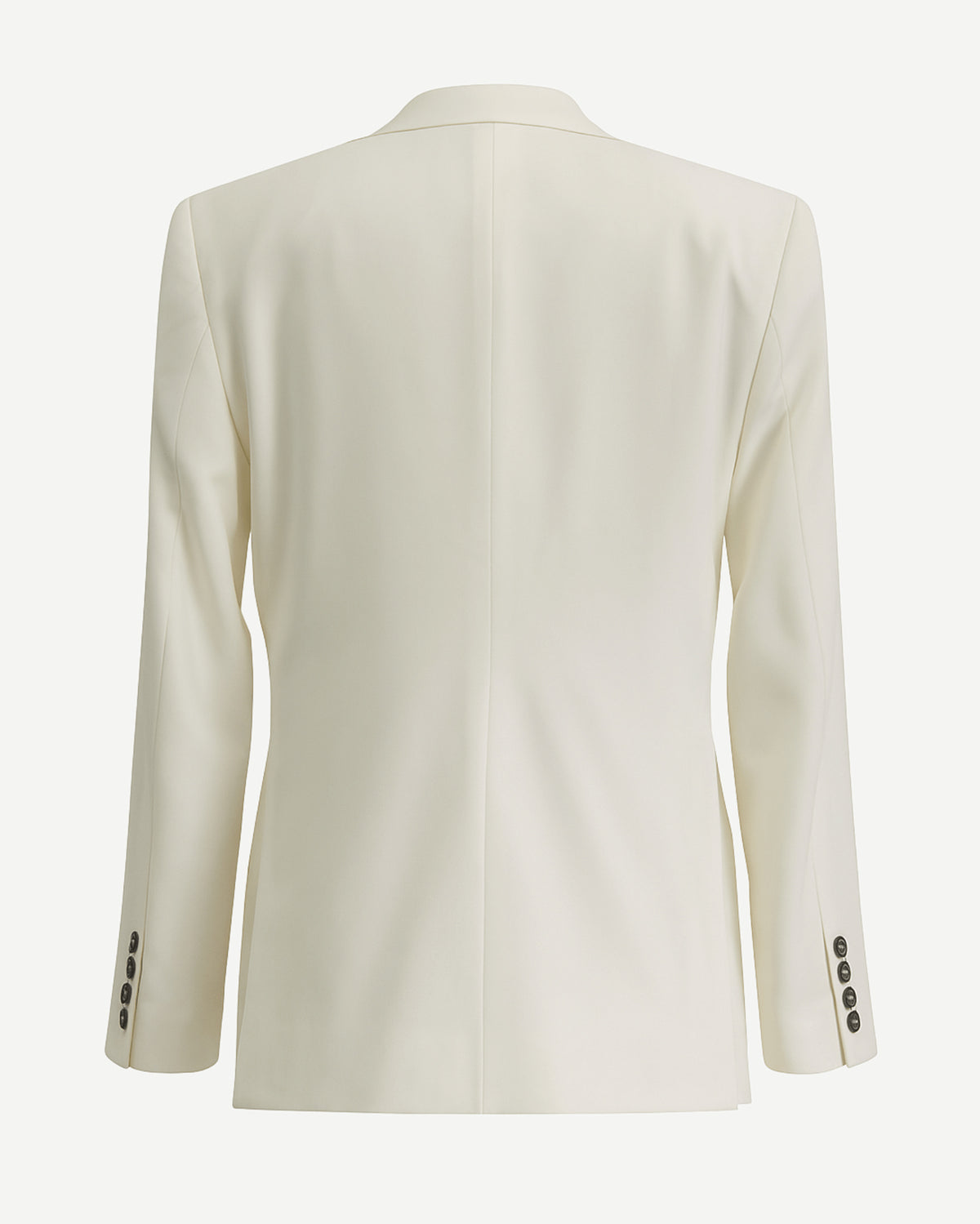 Tailory ivory double-breasted peak-lapel blazer back view