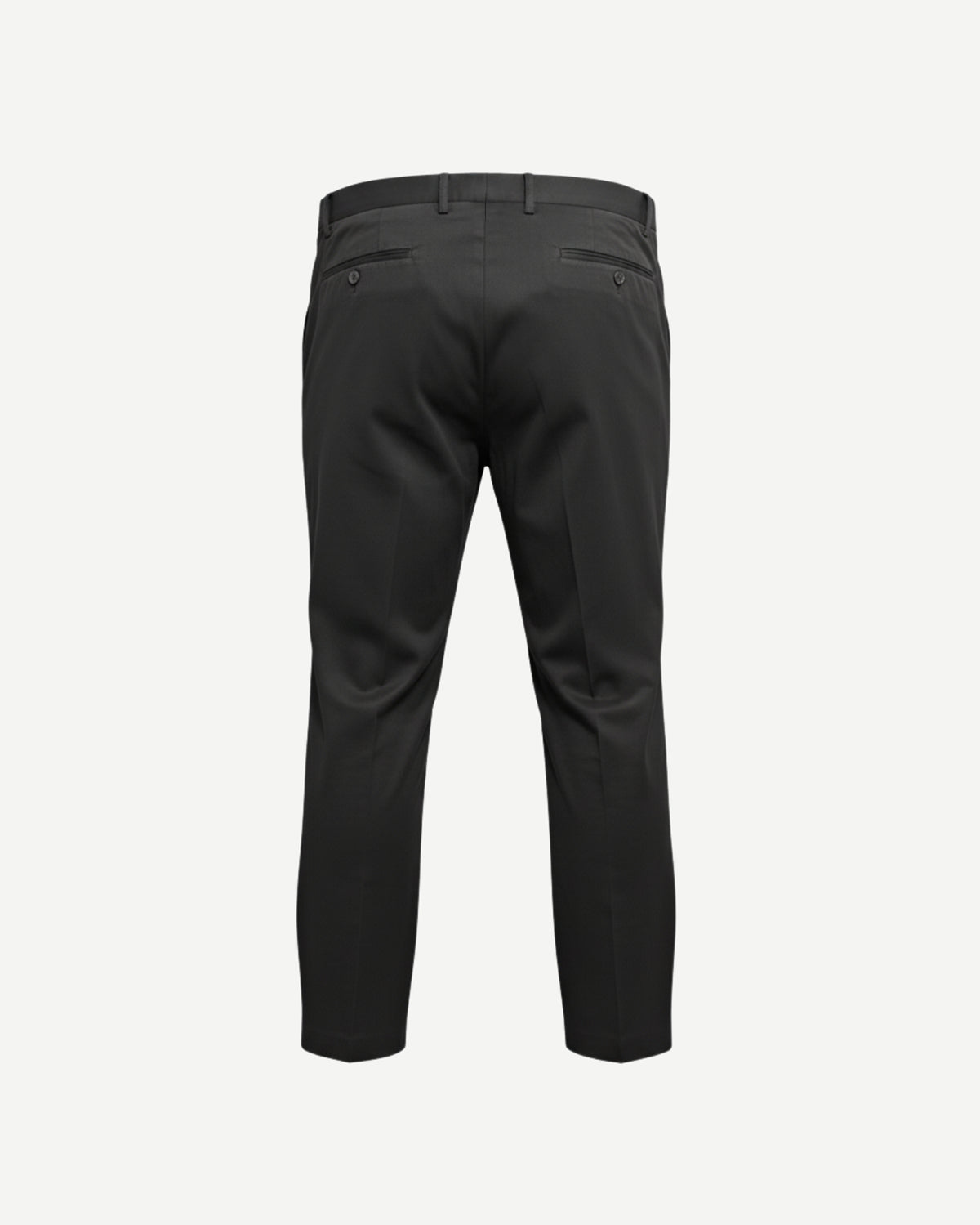 Tailory dark charcoal tailored chino trousers back view