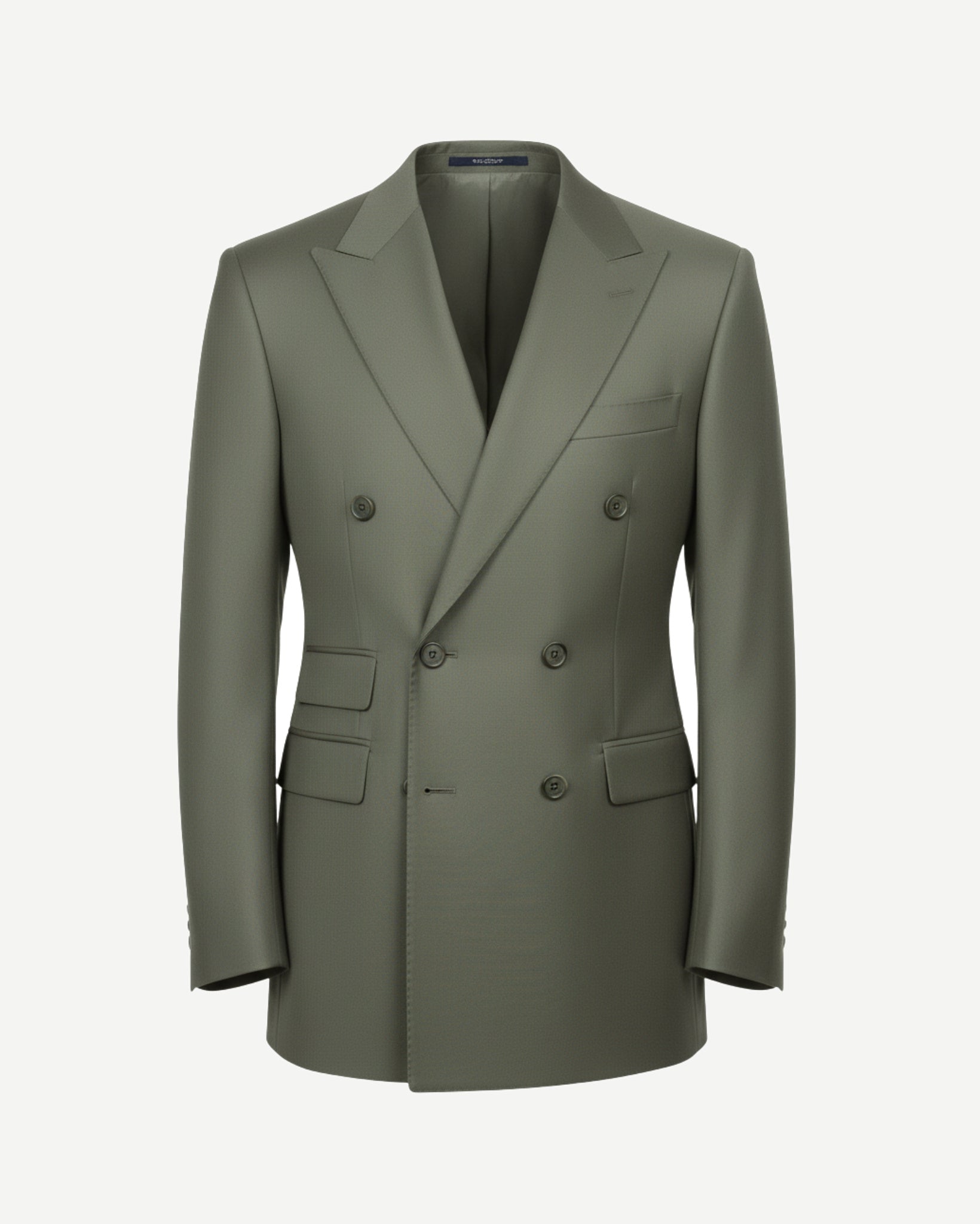 Tailory dark green double-breasted tailored blazer front view