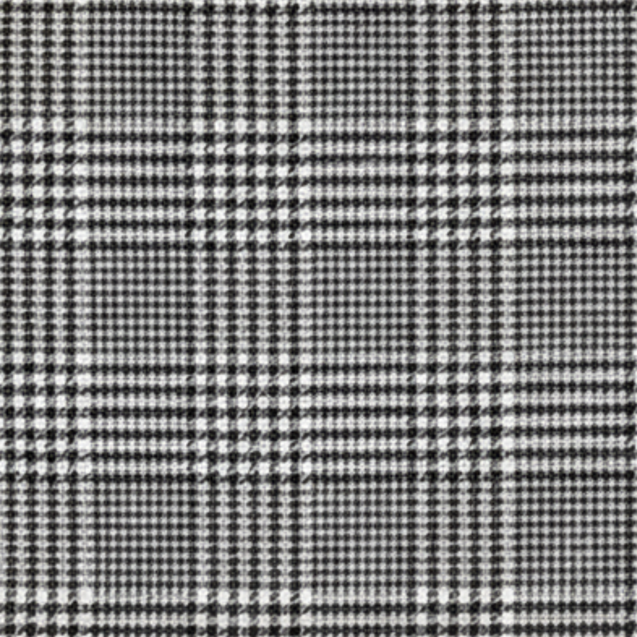 Tailory black and white glen plaid suiting fabric swatch