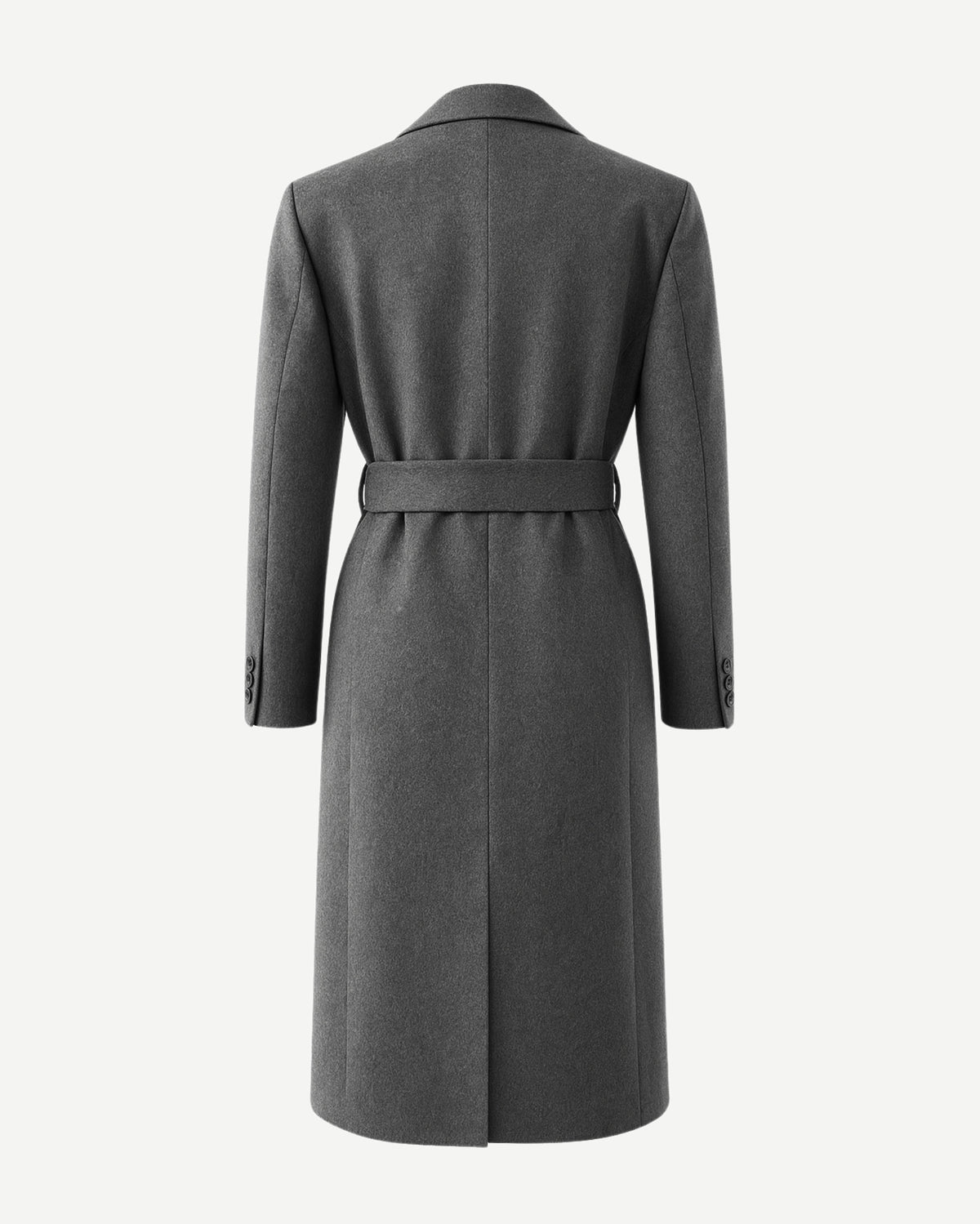 SAMPLE SALE | Loro Piana Grey Cashmere Overcoat With Belt - Overcoat - The Tailory New York